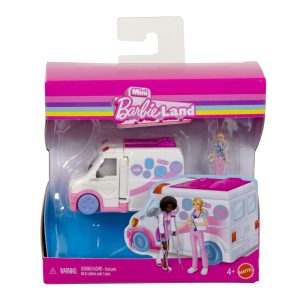 Barbie Mini Barbie Land Doll & Vehicle Set Assortment. 1.5-Inch Dolls & Iconic Toy Vehicles