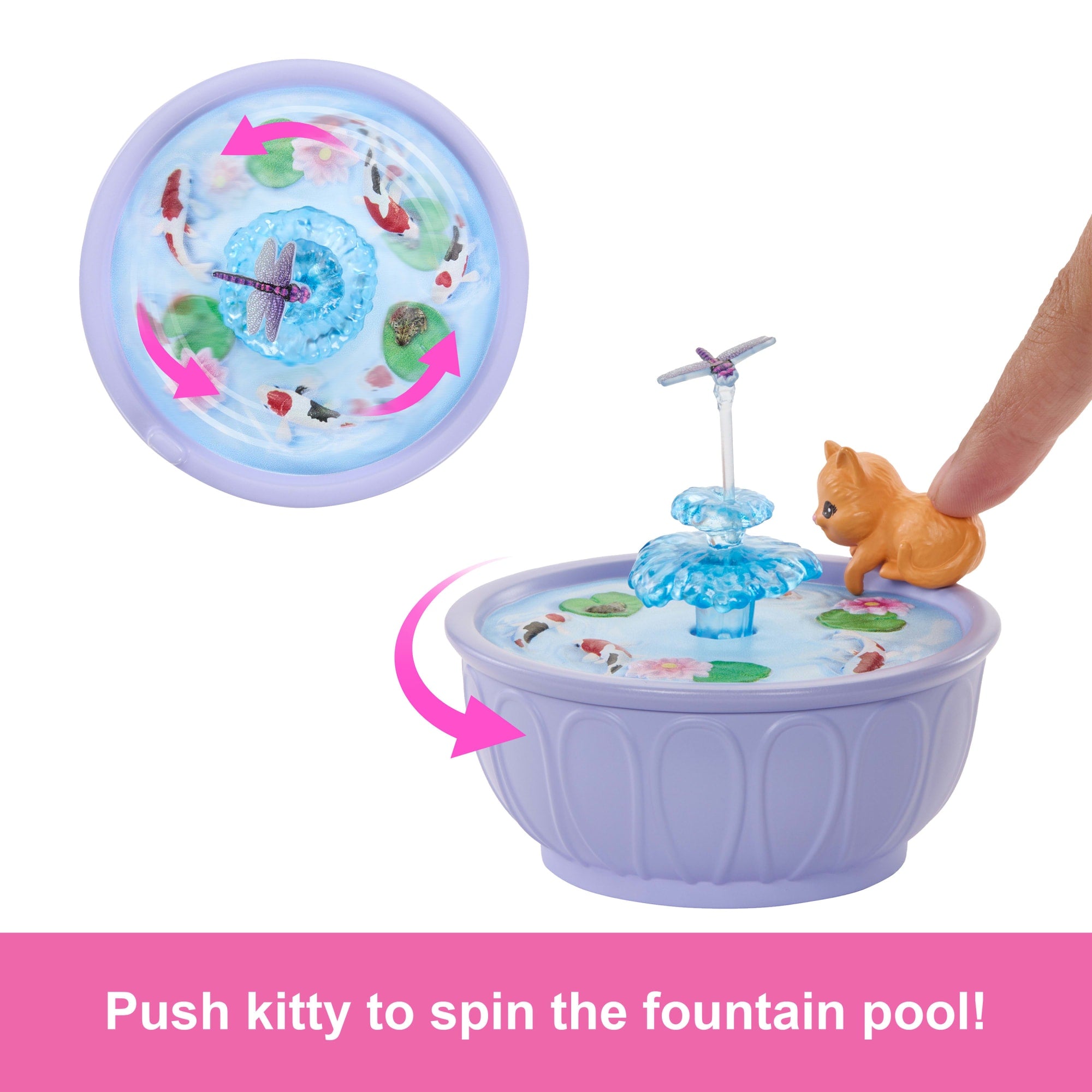 Barbie World Backyard Garden Toy Playset & 17 Accessories. Includes Shelf. Fountain. Flowers & More - Image 2