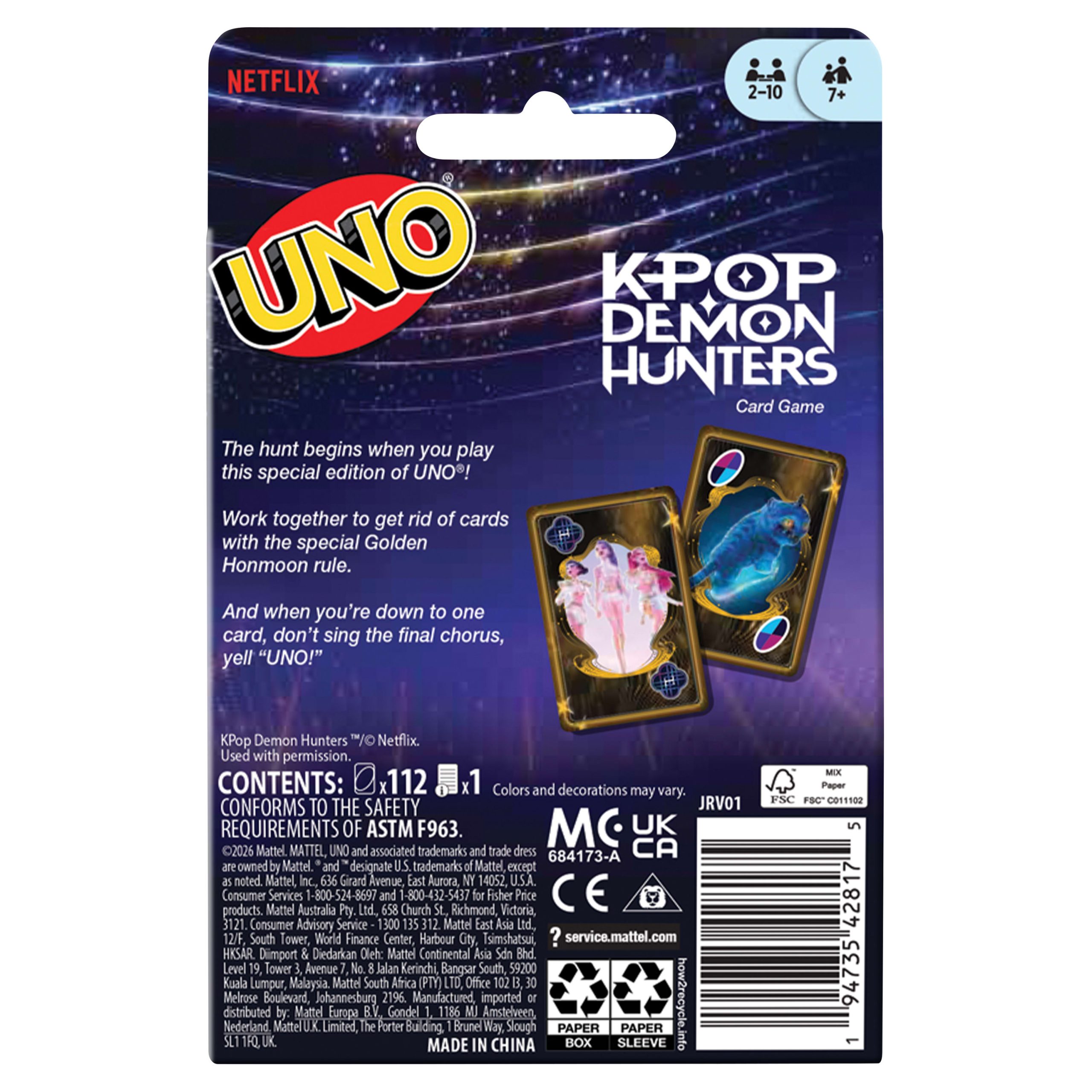 UNO KPop Demon Hunters Card Game For Kid. Adult & Family Nights With Movie-Inspired Deck - Image 5