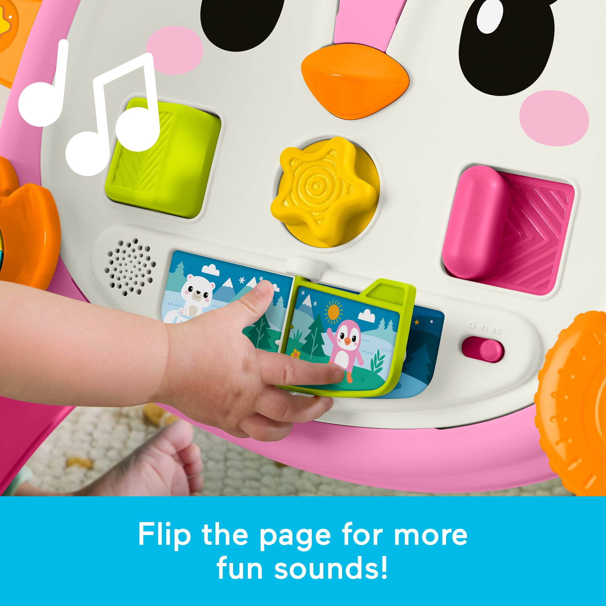 Fisher-Price 2-In-1 Musical Penguin Activity Walker. Pink. Baby To Toddler Push Along Toy - Image 5