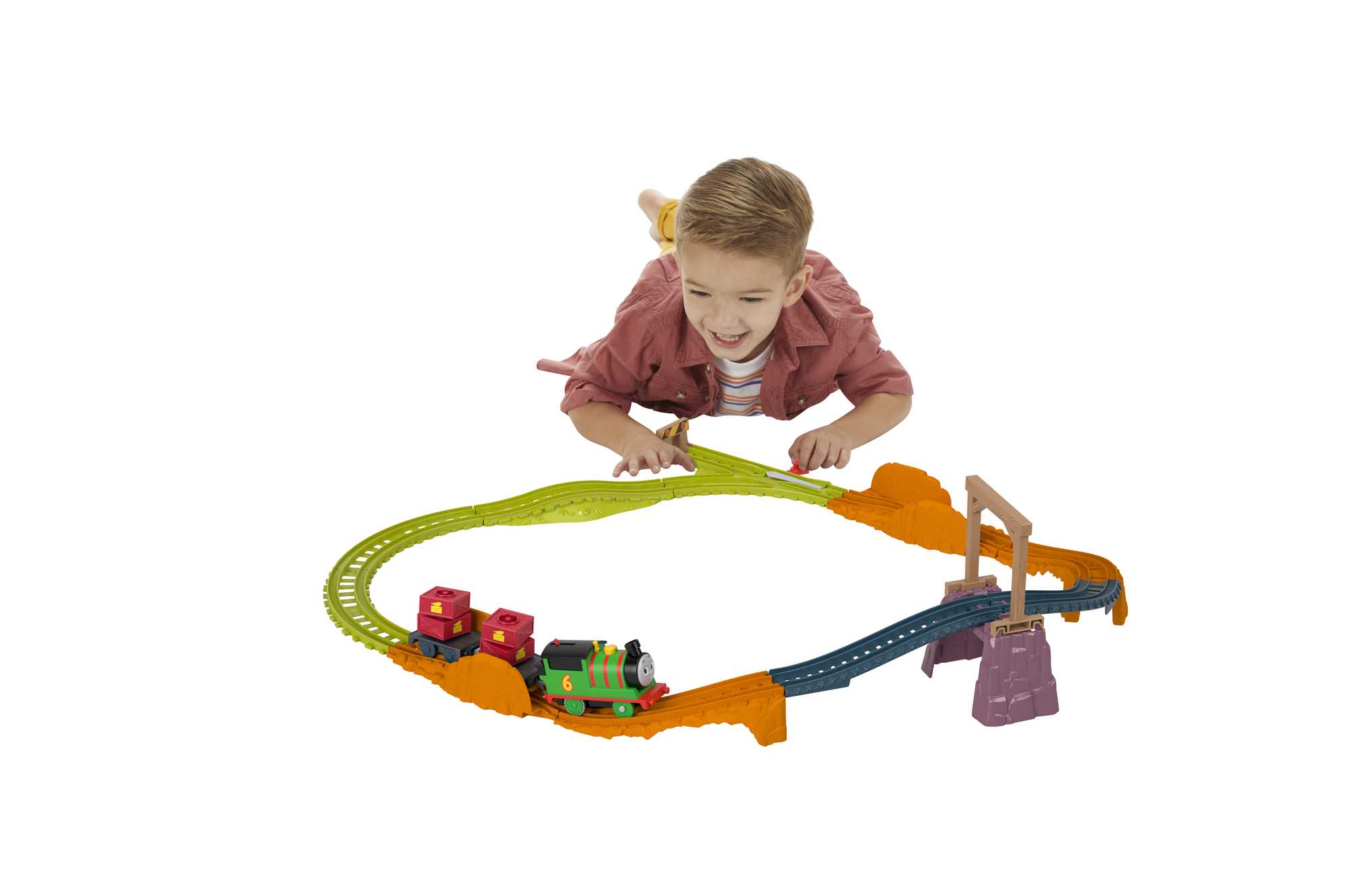 Thomas & Friends Percy's Cargo Run Motorized Toy Train & Track Set For Preschool Kids - Image 2