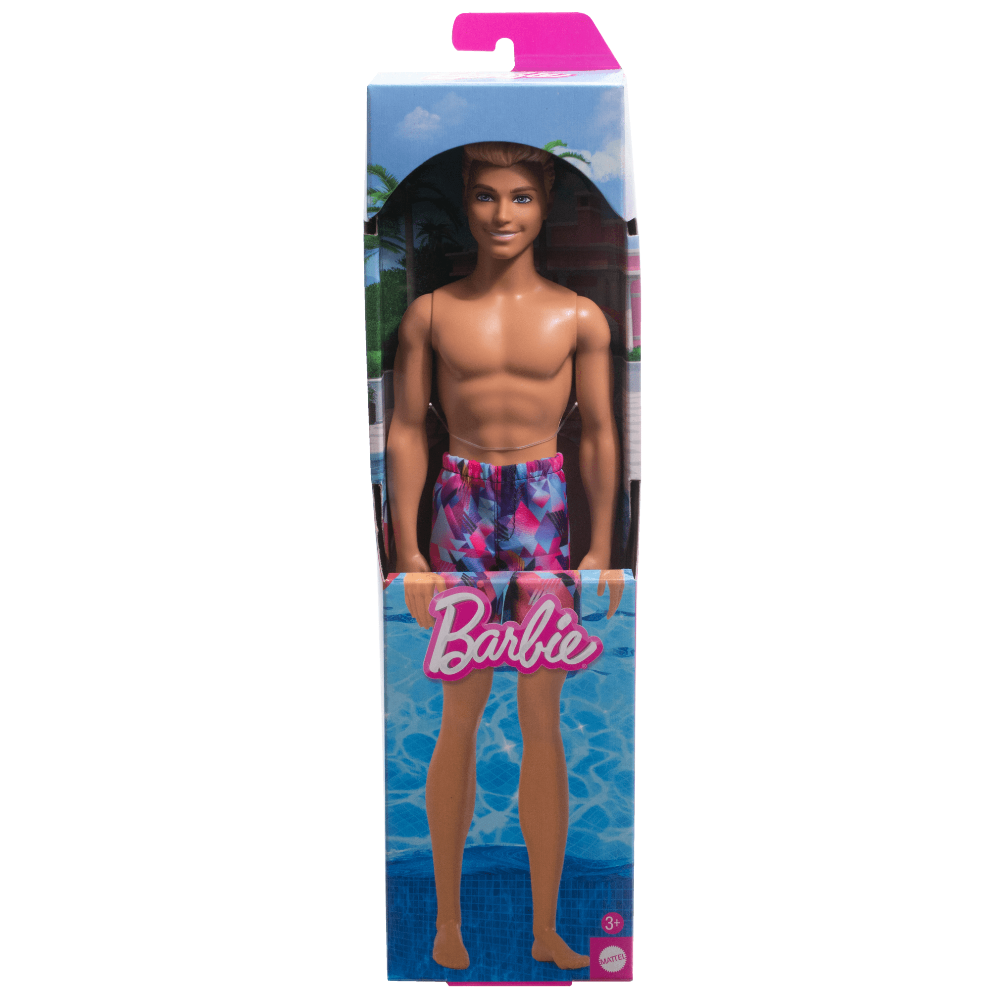 Beach Ken Doll With Blond Hair Wearing Purple Swimsuit - Image 5