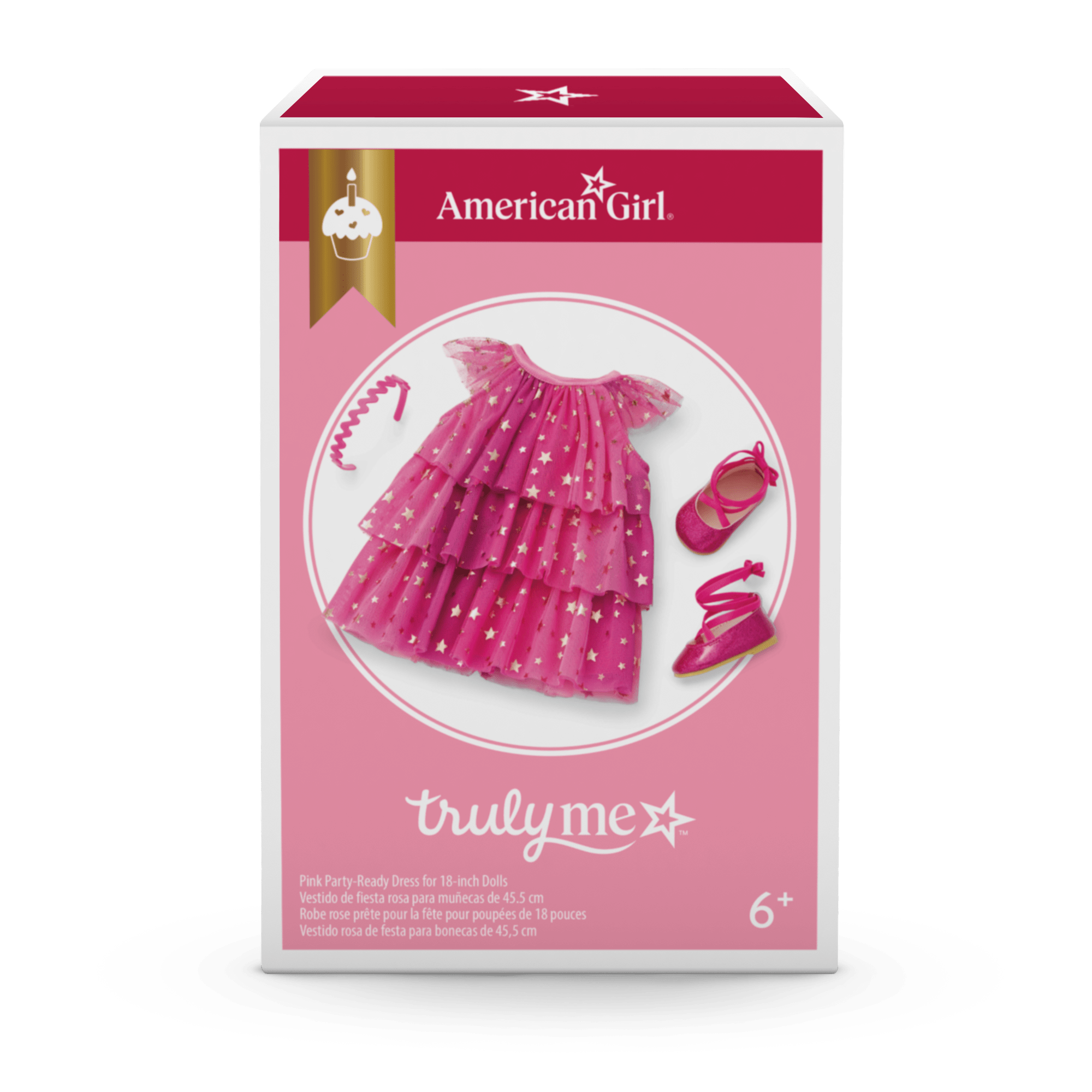Pink Party-Ready Dress for 18-inch Dolls - Image 8