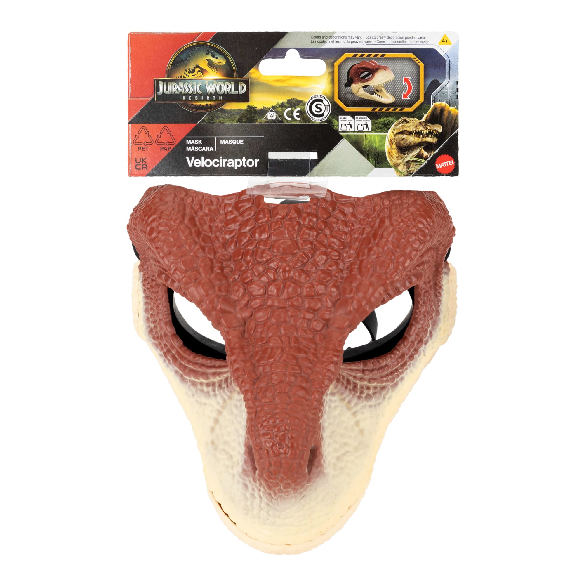 Jurassic World Brinquedo Rebirth Máscara de Dinossauro Raptor - Image 6