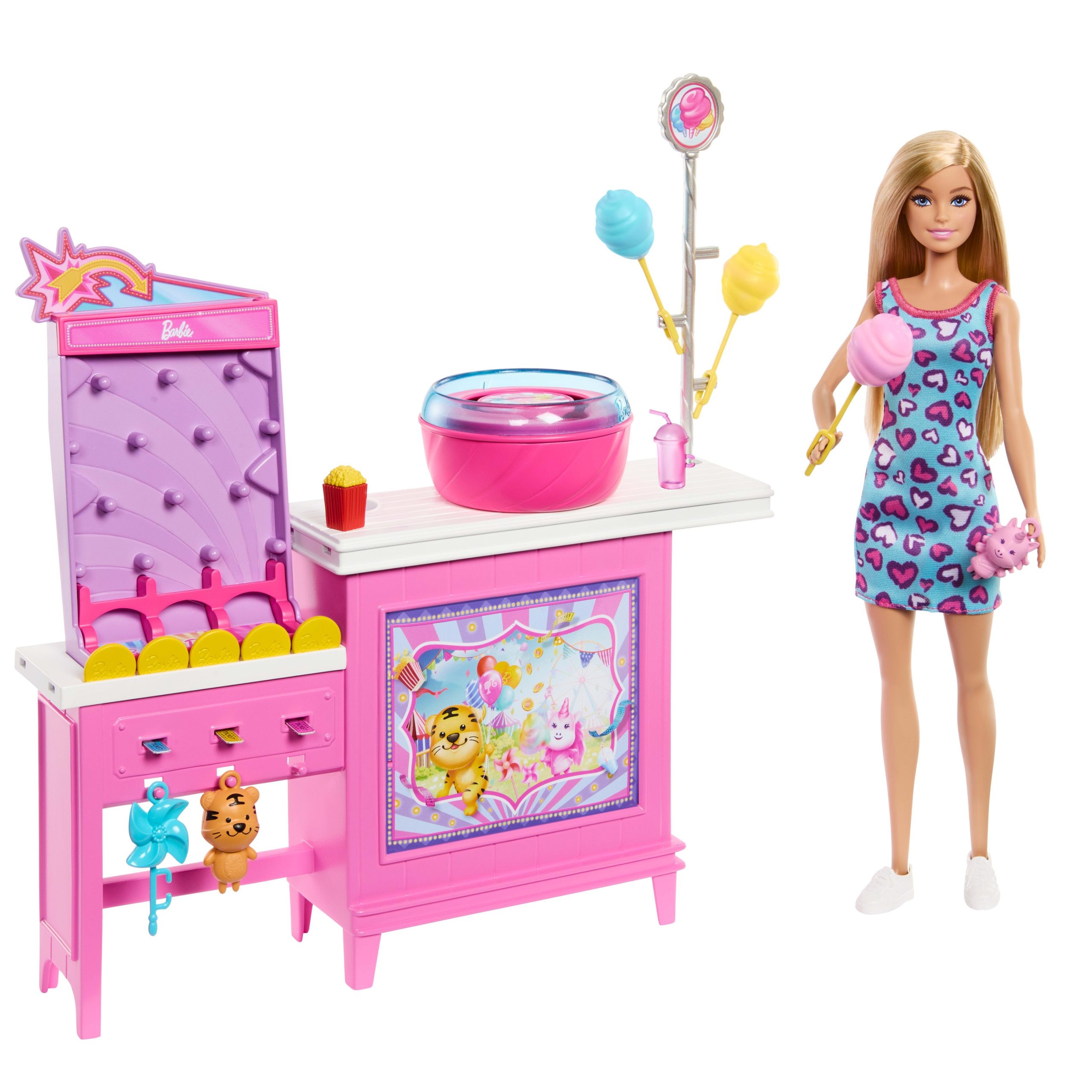 Barbie Mysteries: Beach Detectives Malibu Doll. Cotton Candy Game Playset & Accessories