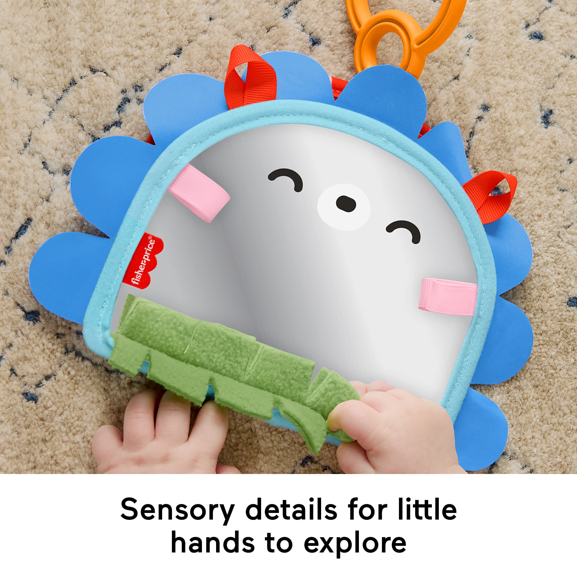 Fisher-Price Prop 'n Go Portable Mirror Baby Tummy Time Sensory Activity Toy For Newborns - Image 3