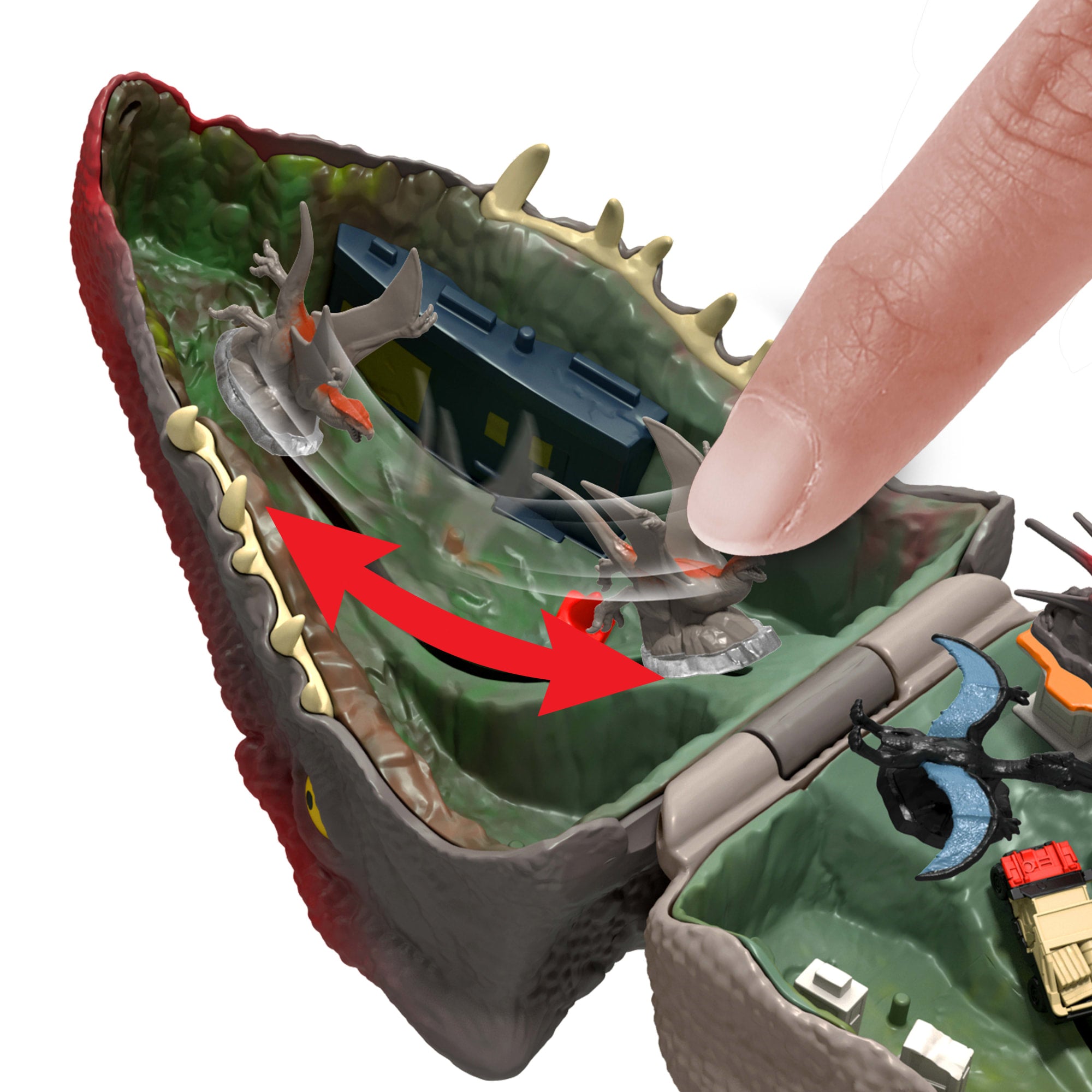 Jurassic World Rebirth Micro Adventure Distortus Rex Playset. interactive Features & 6 Figures - Image 5