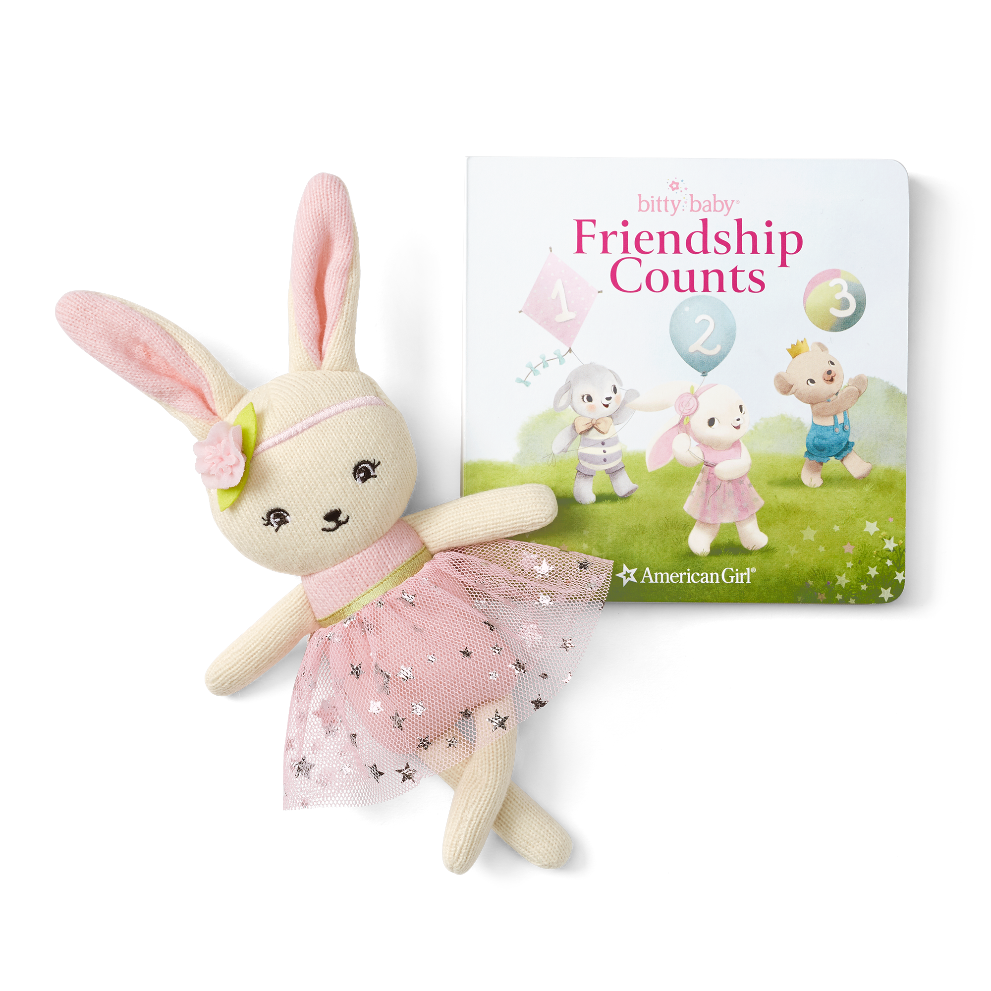 Bitty Baby® Doll #4 in Pastel Pink + Bunny Friend & Board Book - Image 4