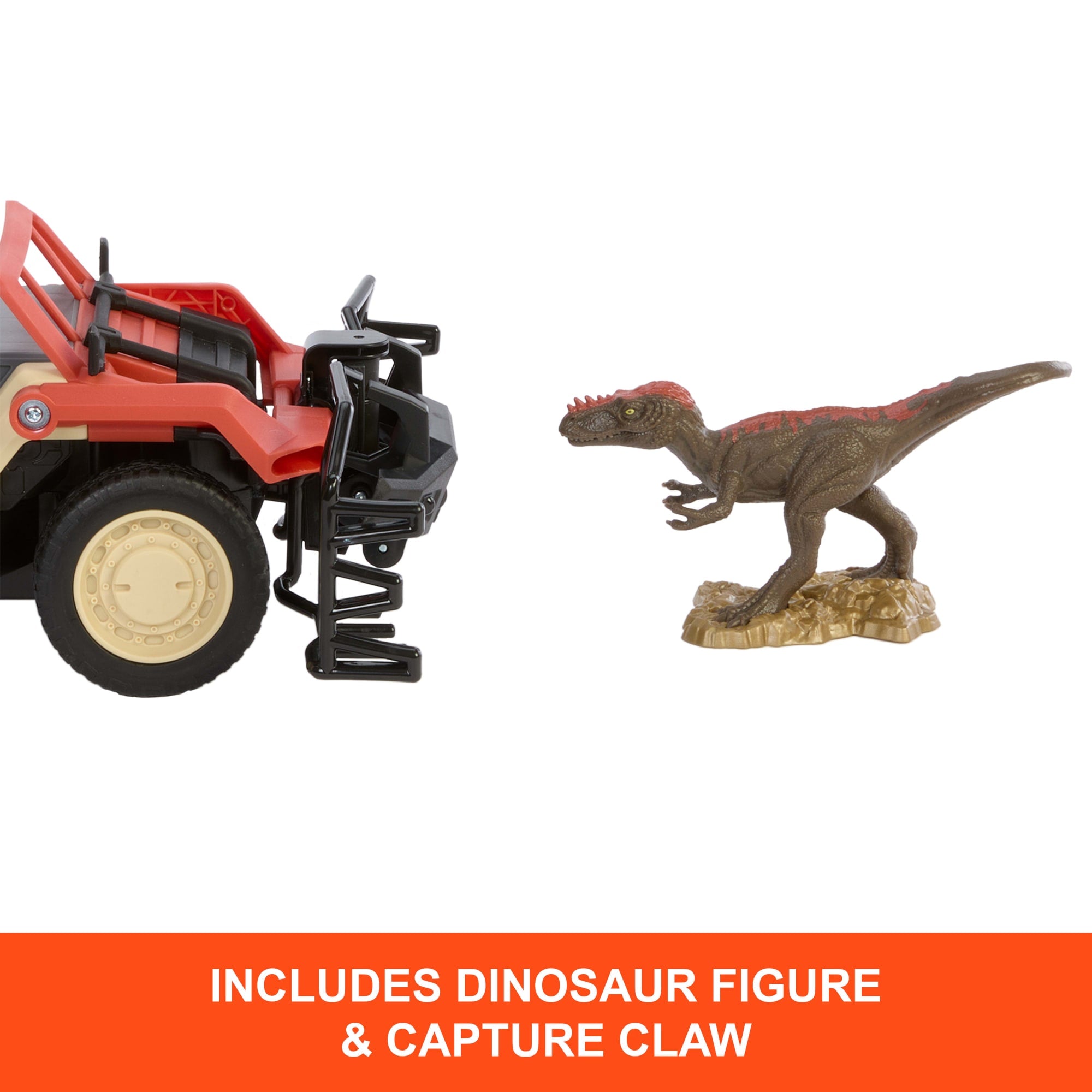 Matchbox RC Jurassic World Dino Catcher RC. Remote-Control Toy Truck With Dinosaur Figure - Image 4