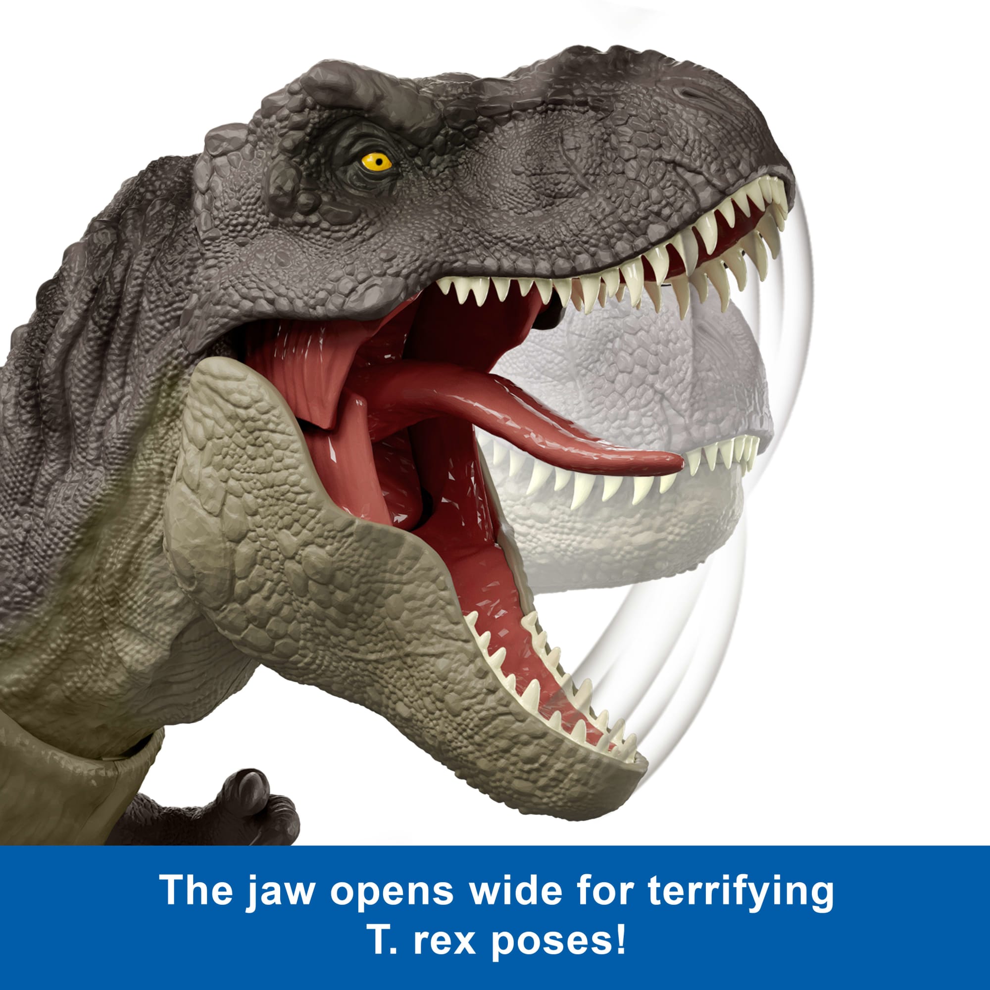Jurassic World Rebirth Tyrannosaurus Rex Action Figure. Dinosaur Toy. T-Rex Chomp Attack - Image 2