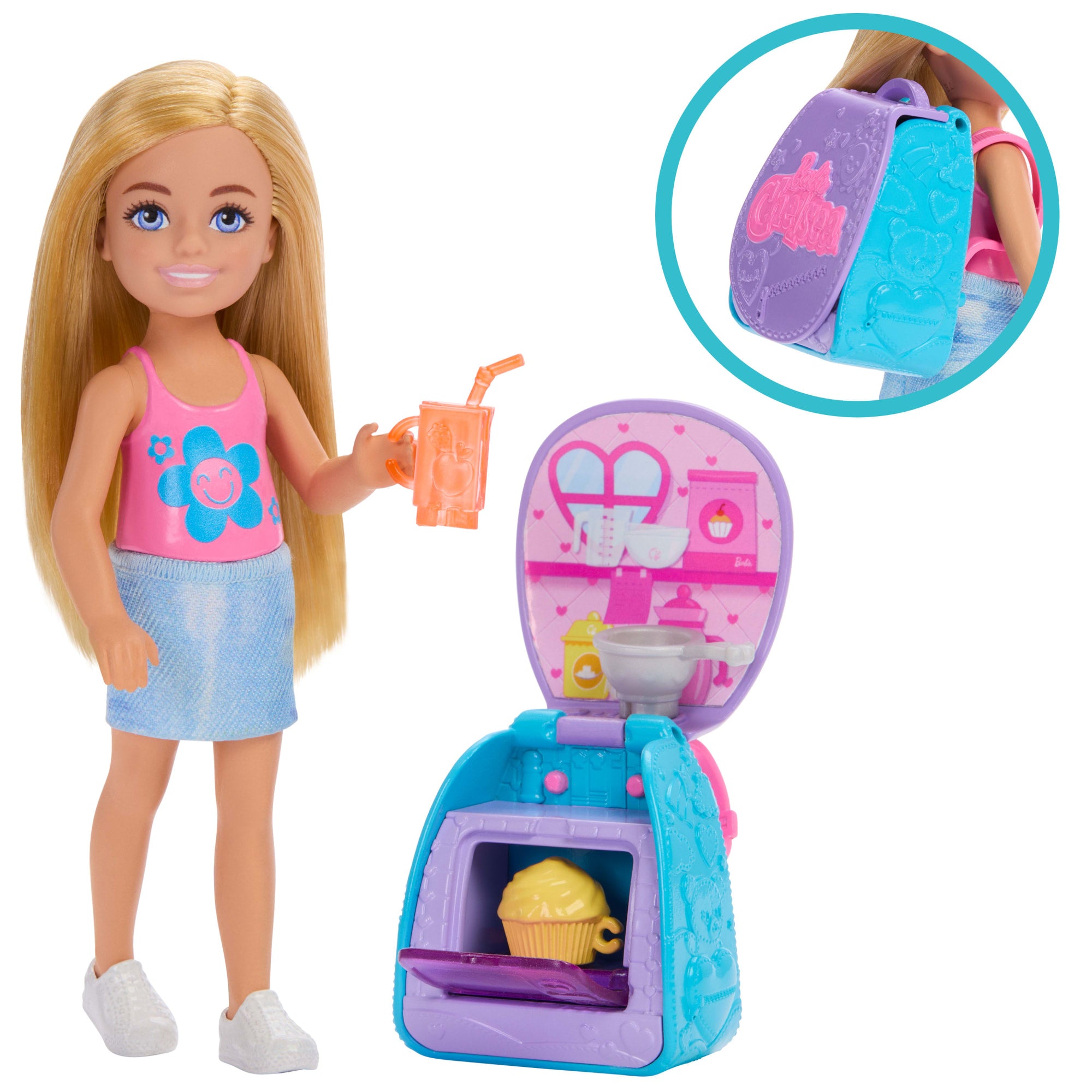 Barbie Set de Juego Chelsea Mochila para Hornear Cupcakes - Image 3