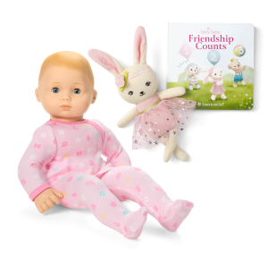 Bitty Baby® Doll #3 in Pastel Pink + Bunny Friend & Board Book