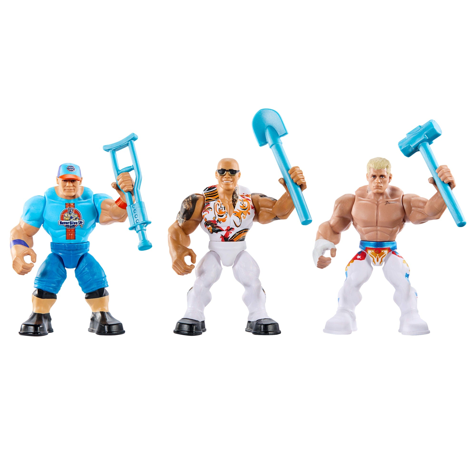 WWE Knuckle Crunchers Action Figures 3-Pack With 8 Accessories. Bone-Crunching Movement - Image 3