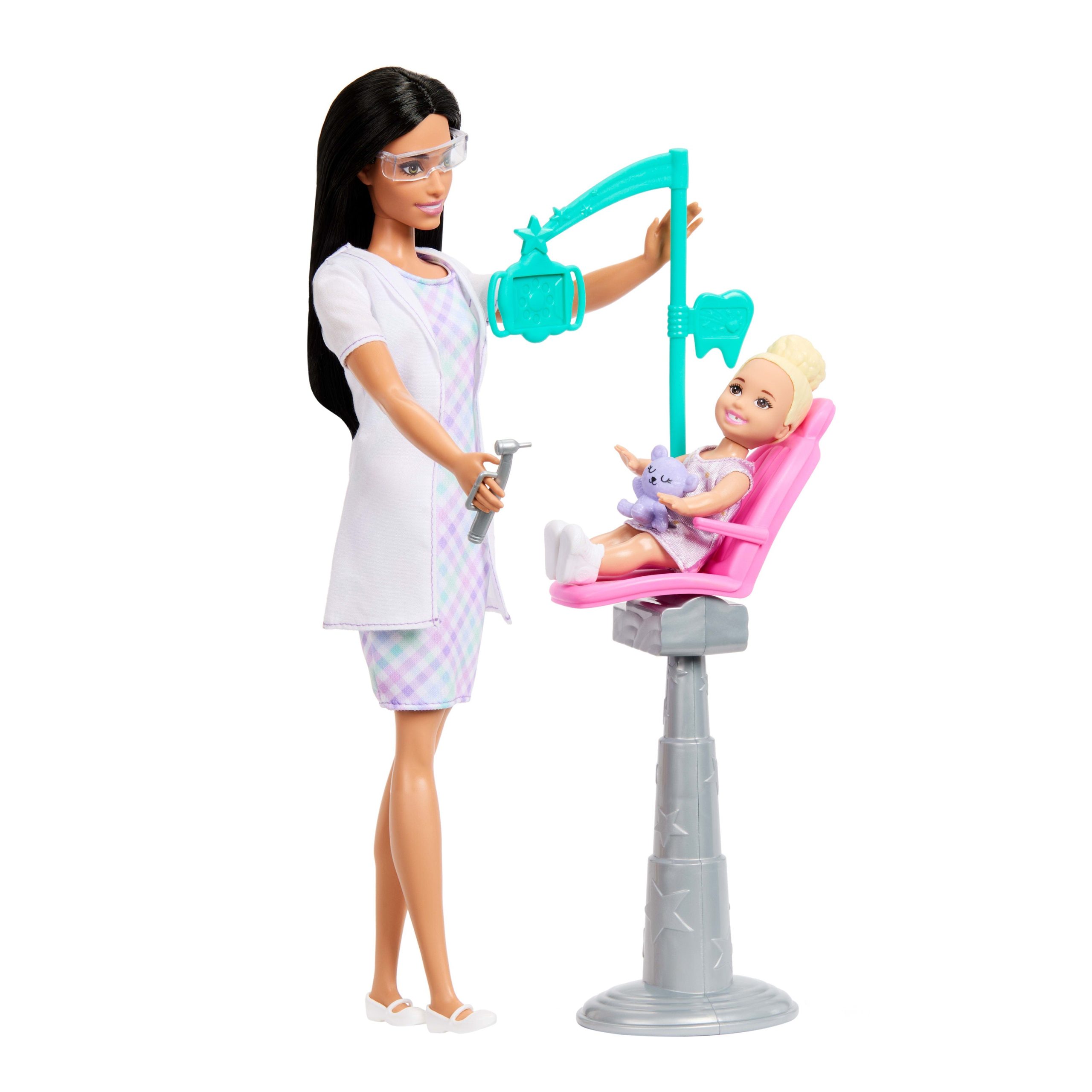Barbie Careers Dentist Playset With Brunette Fashion Doll. Small Doll. Exam Chair & Accessories - Image 3