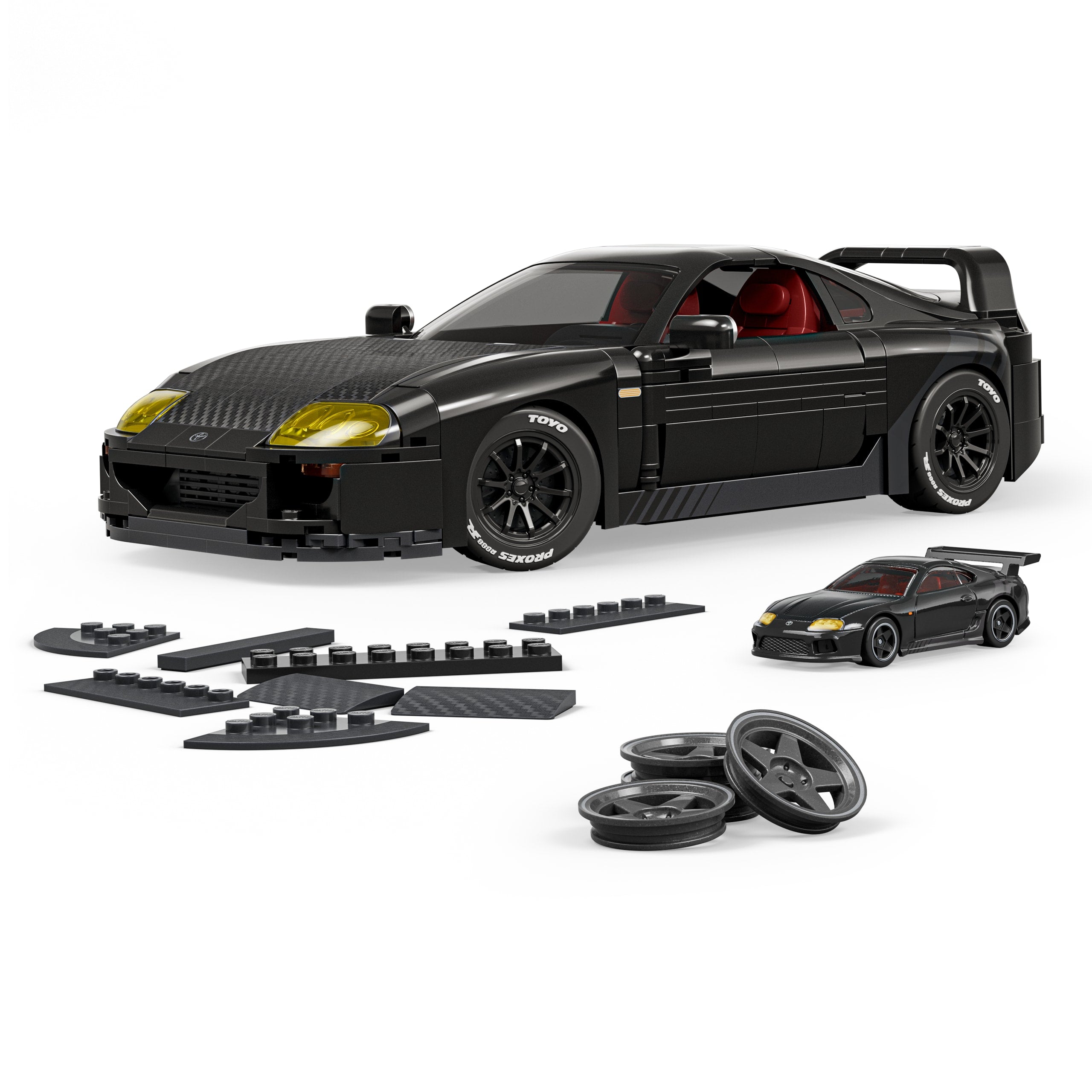 Mattel Brick Shop Hot Wheels '94 Toyota Supra MKIV Building Set - Image 2
