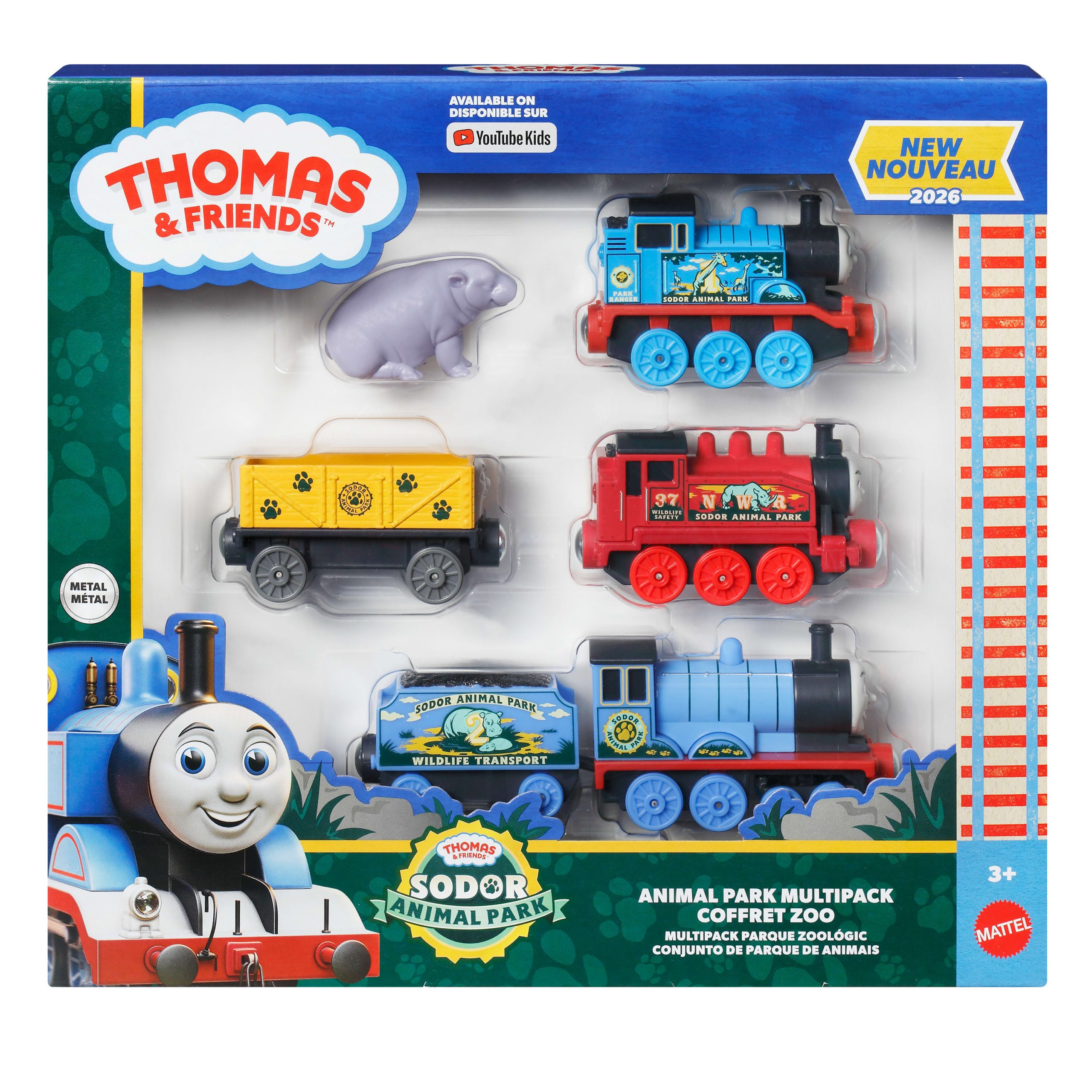 Thomas & Friends By Fisher Price Sodor Animal Park Die-Cast Multipack With Toy Trains & Hippo Toy - Image 6