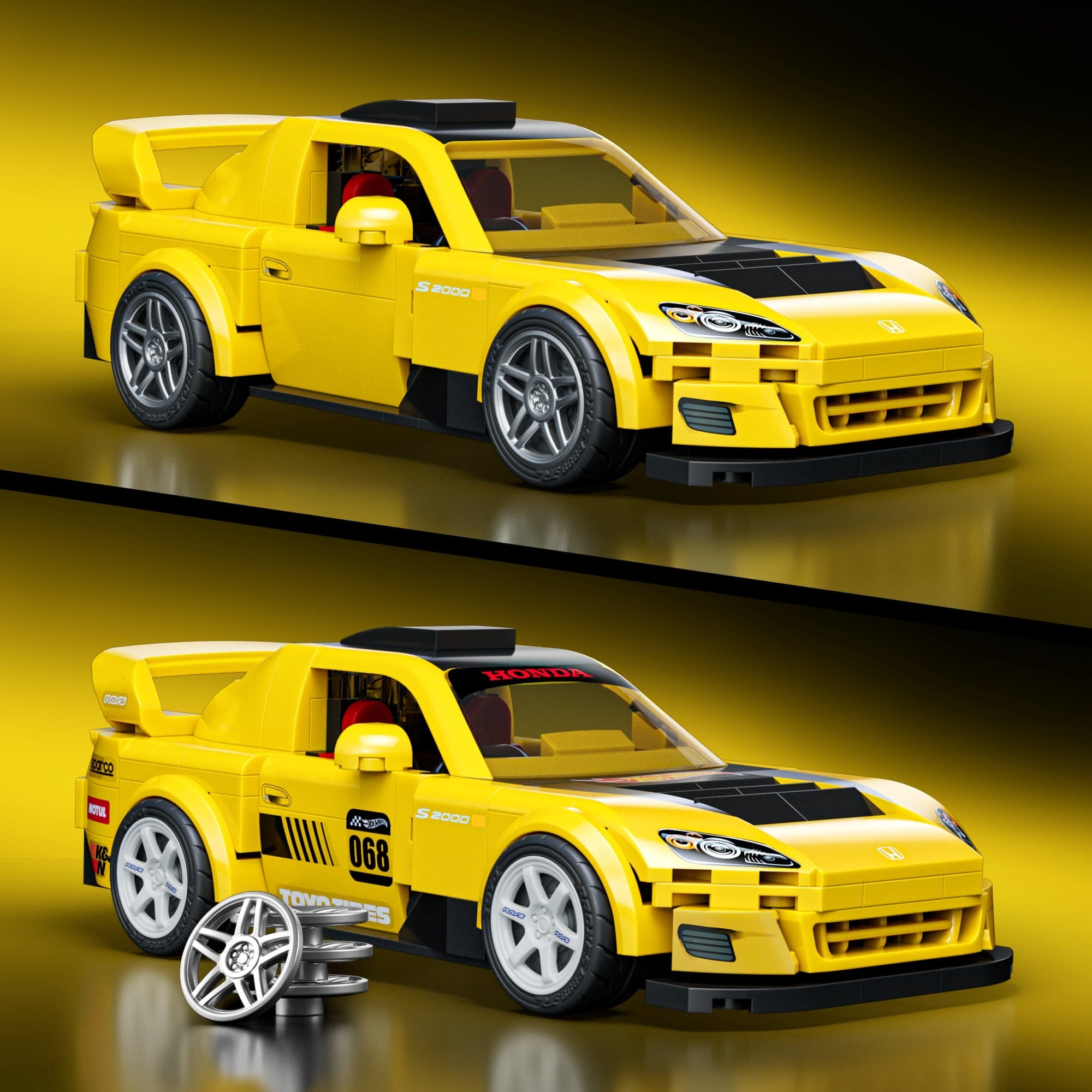 Mattel Brick Shop Hot Wheels '07 Honda S2000 Building Set - Image 3