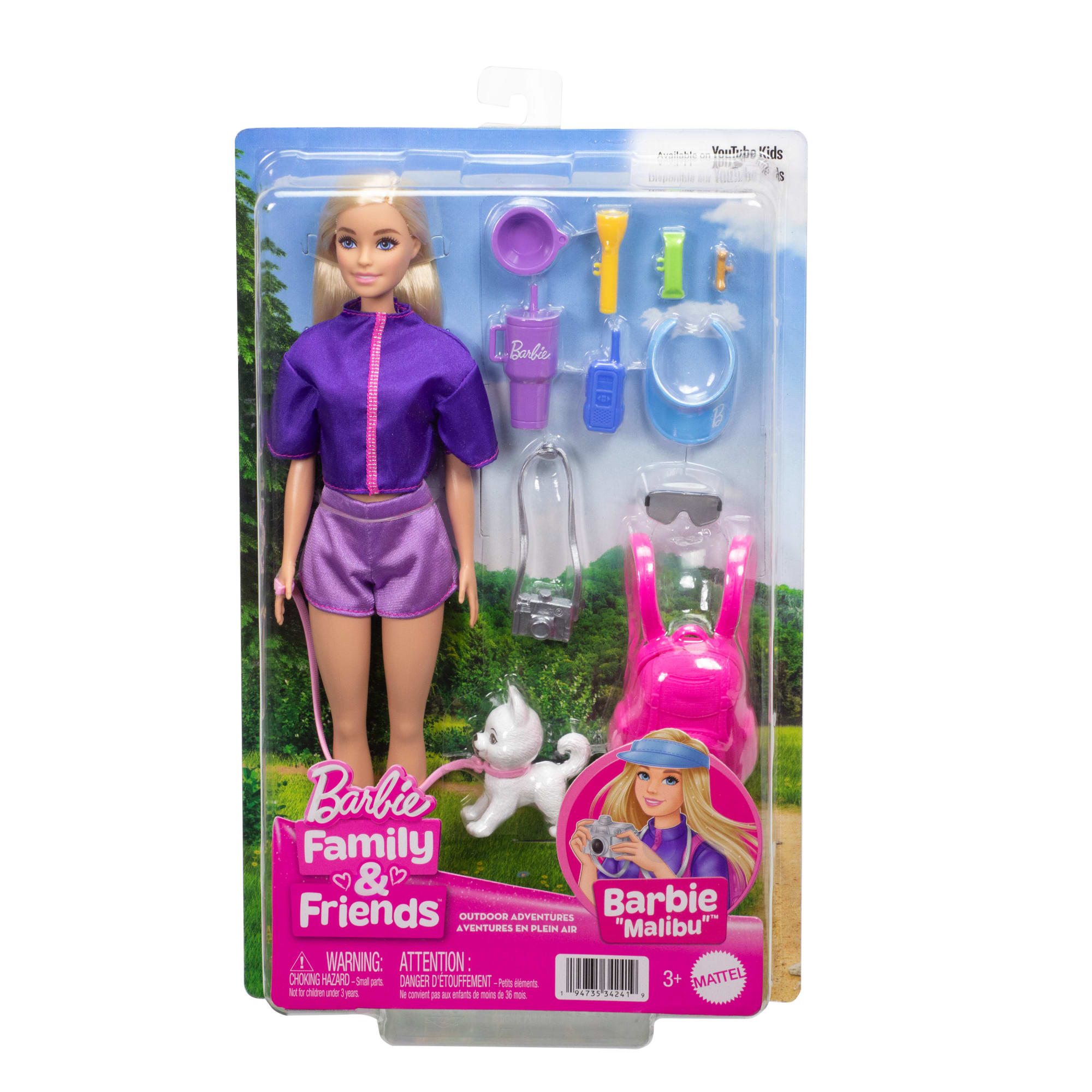 Barbie Poupée Barbie 'Malibu' Aventures en Plein Air et Accessoires - Image 6