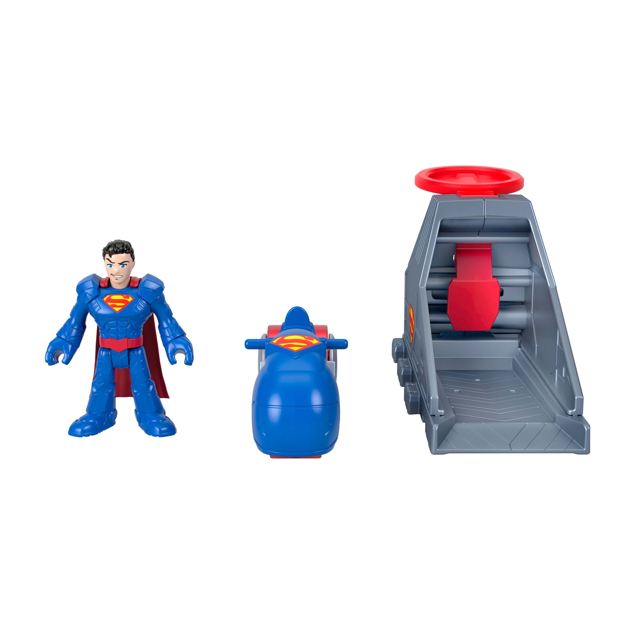 Imaginext DC Super Friends Launcher Set With 3-Inch Superman Action Figure. Toy Vehicle & Housing Unit - Image 5