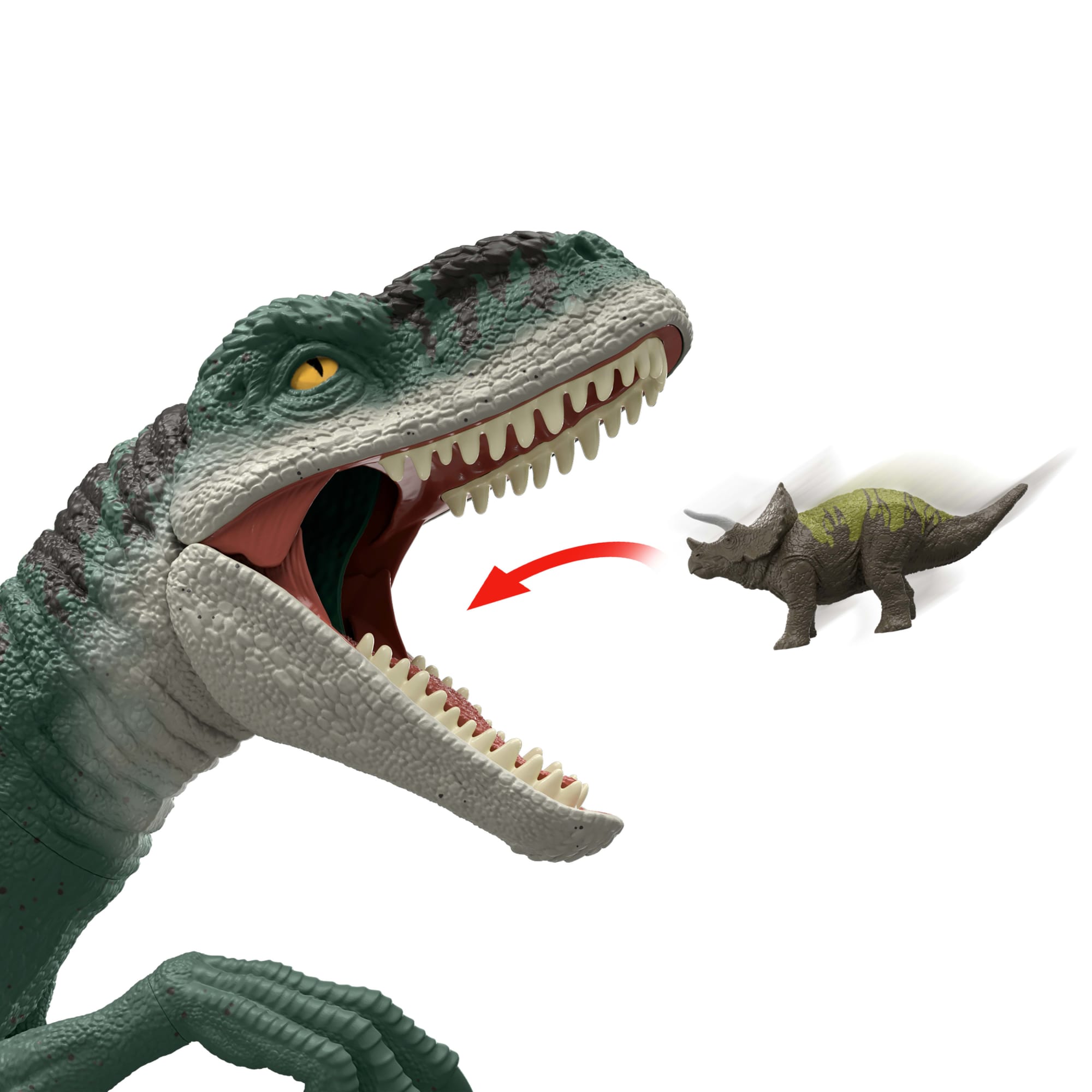 Jurassic World Super Colossal Dinosaur Pack With 1 XL 37 inch Long Atrociraptor. 4 Minis - Image 3