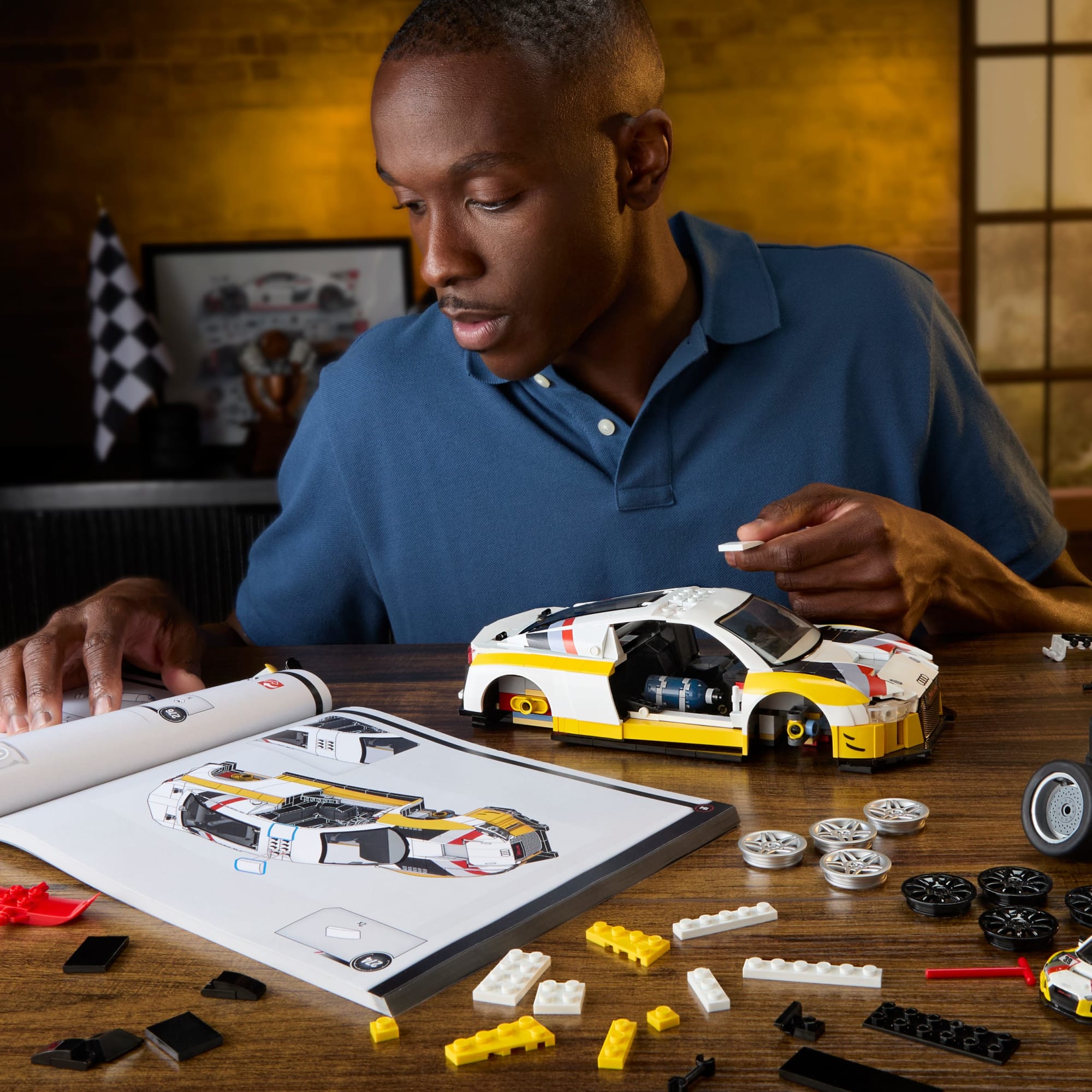 Mattel Brick Shop Hot Wheels Jogo de Construção Mattel Brick Shop Hot Wheels Elite Audi - Image 2