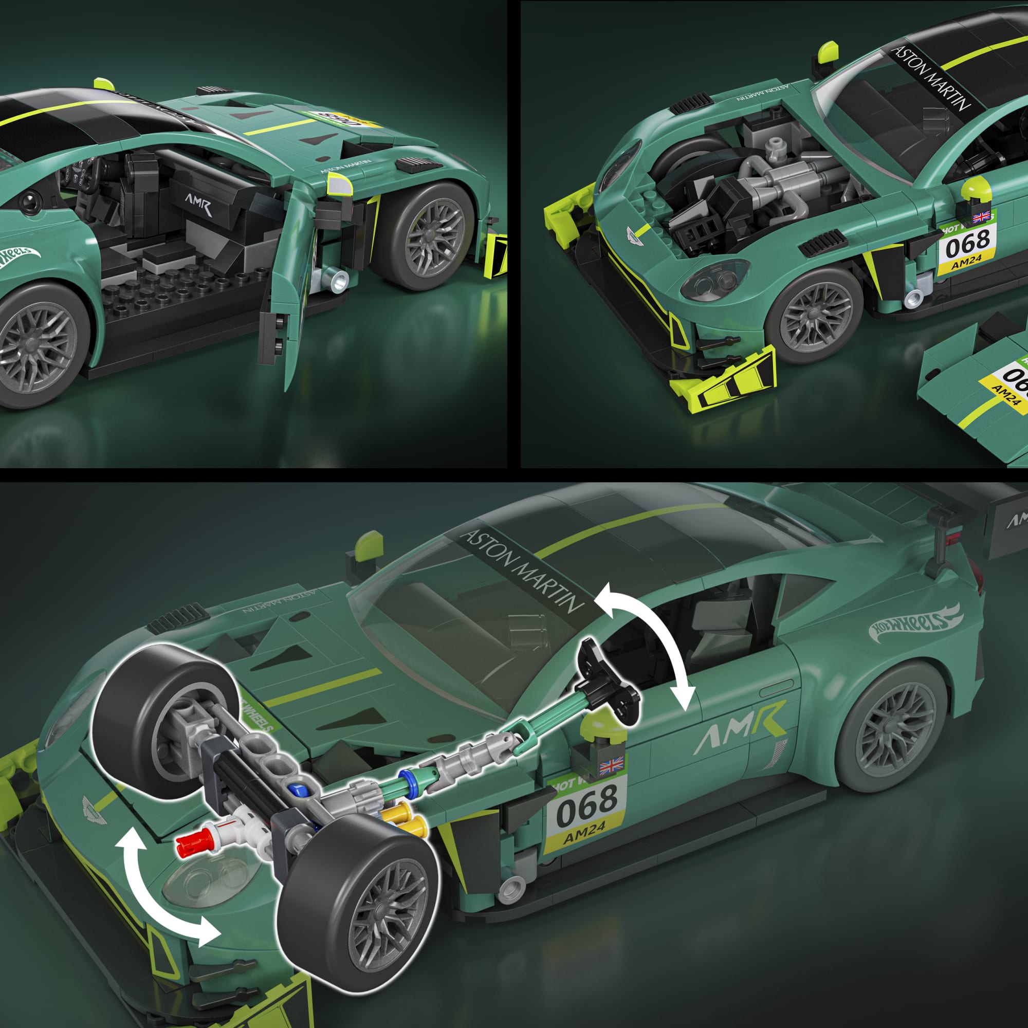 Mattel Brick Shop Hot Wheels-Coffret de Construction Aston Martin Vantage Gt3 - Image 6