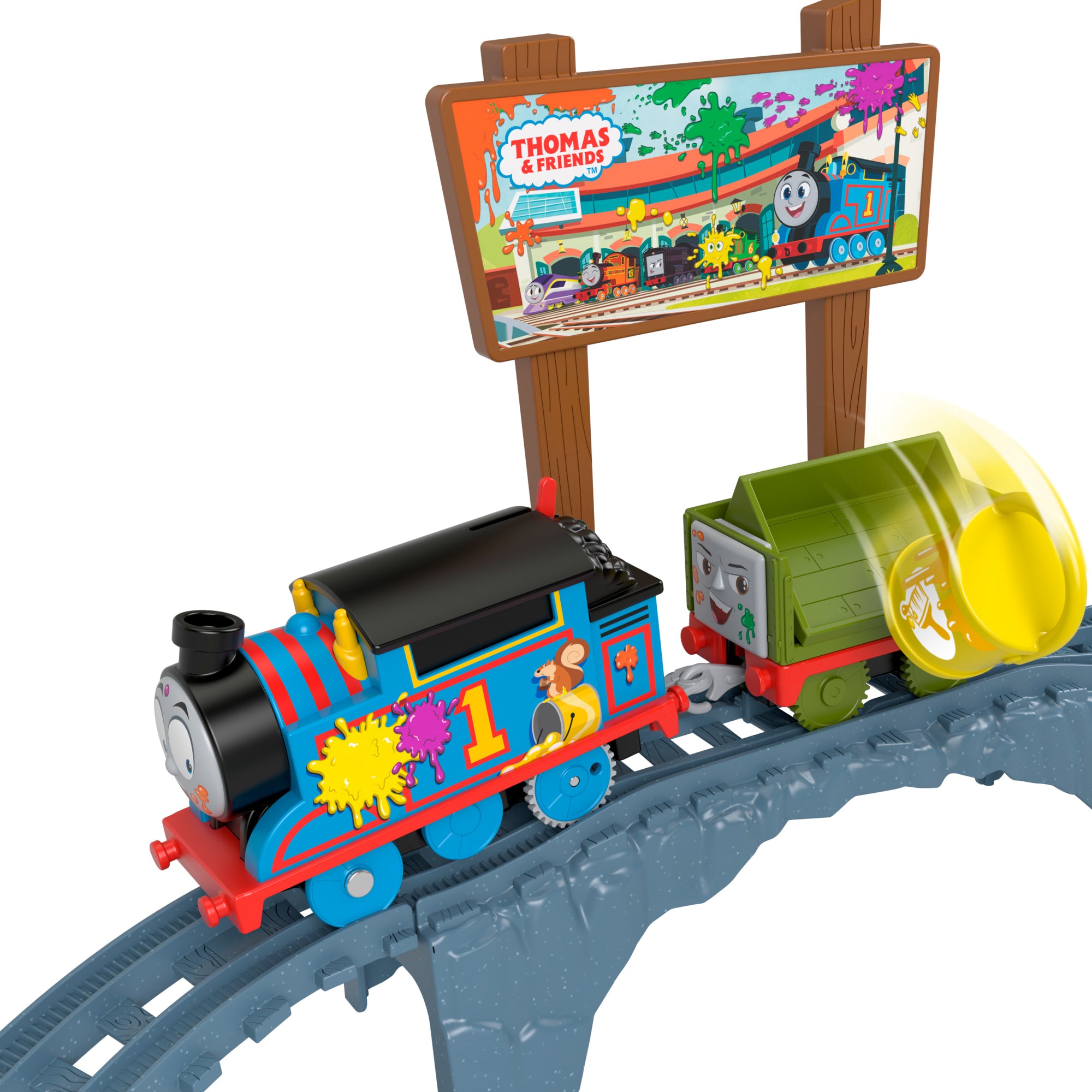 Thomas e Seus Amigos Pista de Brinquedo Entrega de Pintura - Image 3