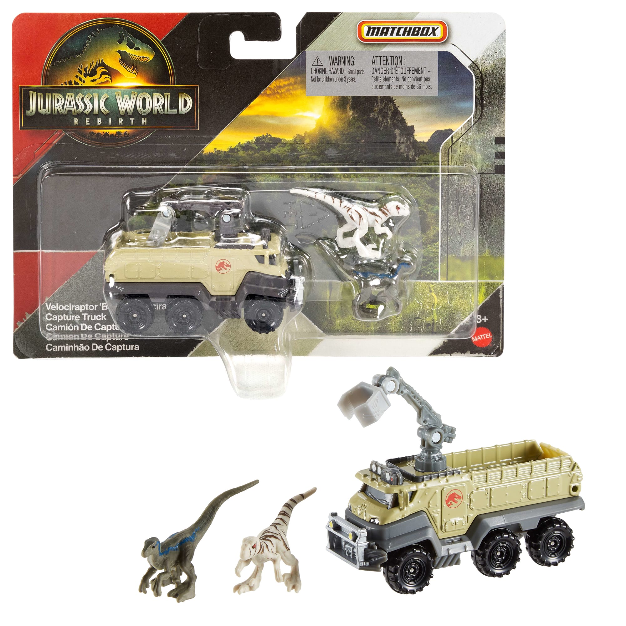 Matchbox Jurassic World Dino Transporter. Toy Car Or Truck & 1-2 Mini Dinosaurs