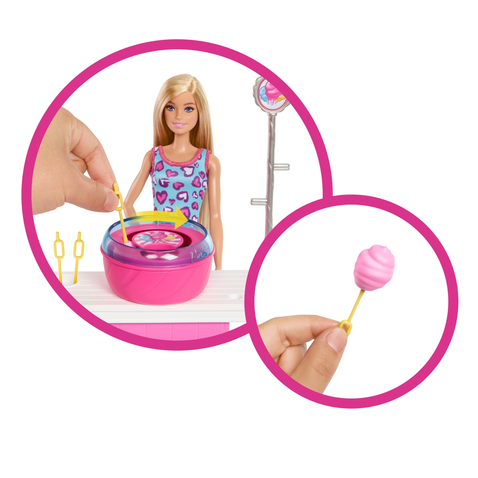Barbie Los Misterios de Barbie: Detectives en la Playa Set de Juego Estación de Algodón de Azúcar - Image 3