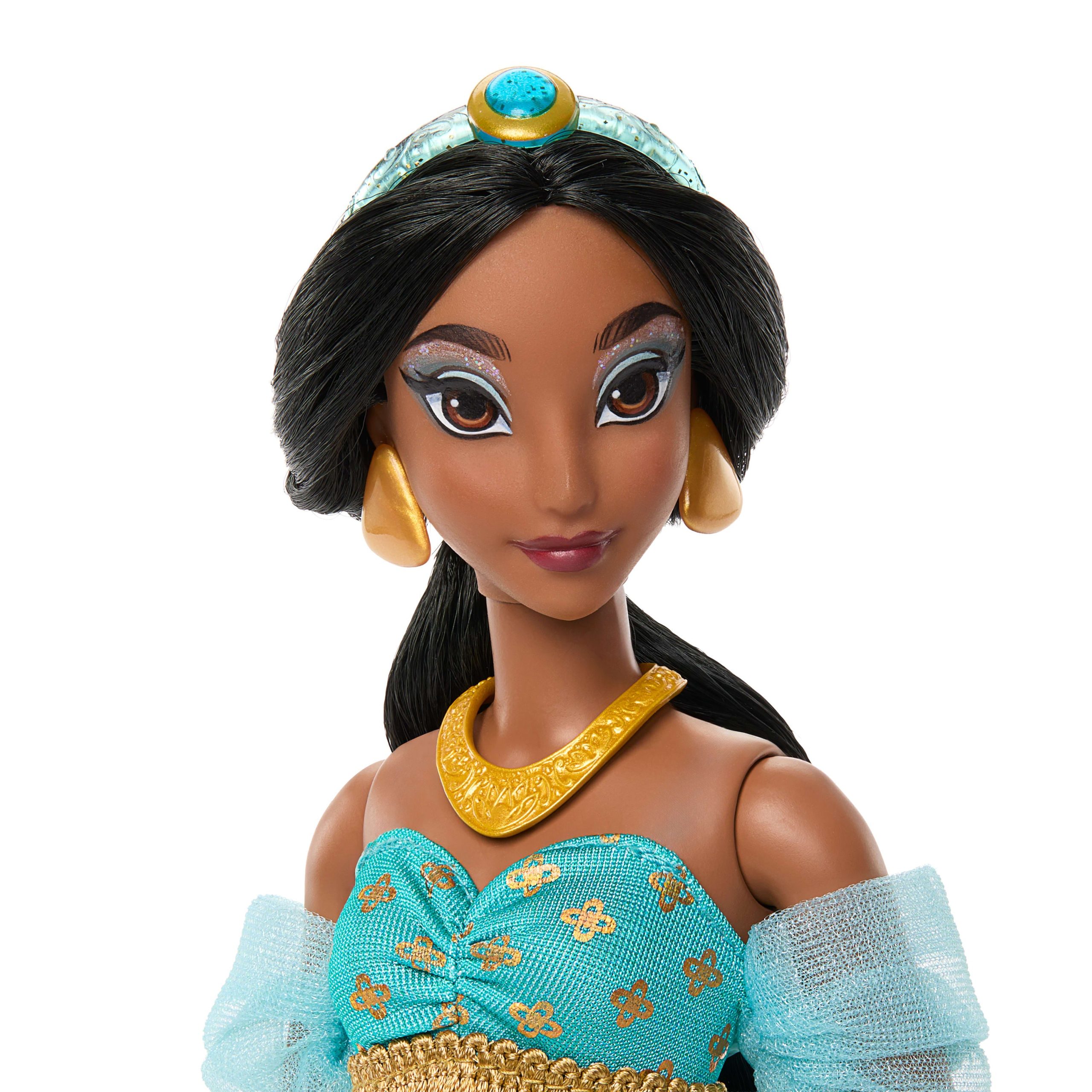 Disney Princess Sparkling Princess Series Jasmine Fashion Doll With Removable Outfit & Accessories - Image 3