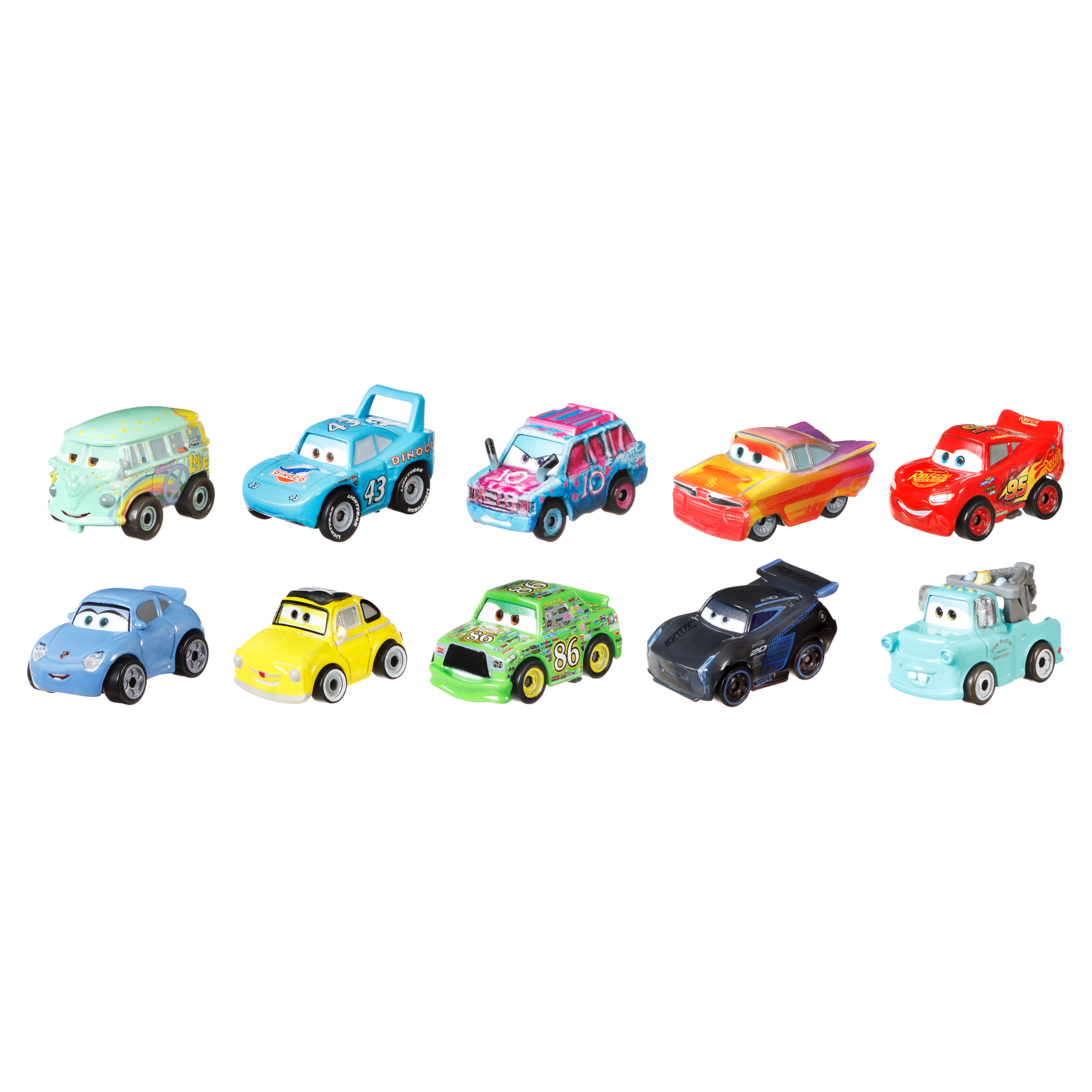Disney And Pixar Cars Mini Racers 10 Pack Of Collectible Vehicles - Image 2