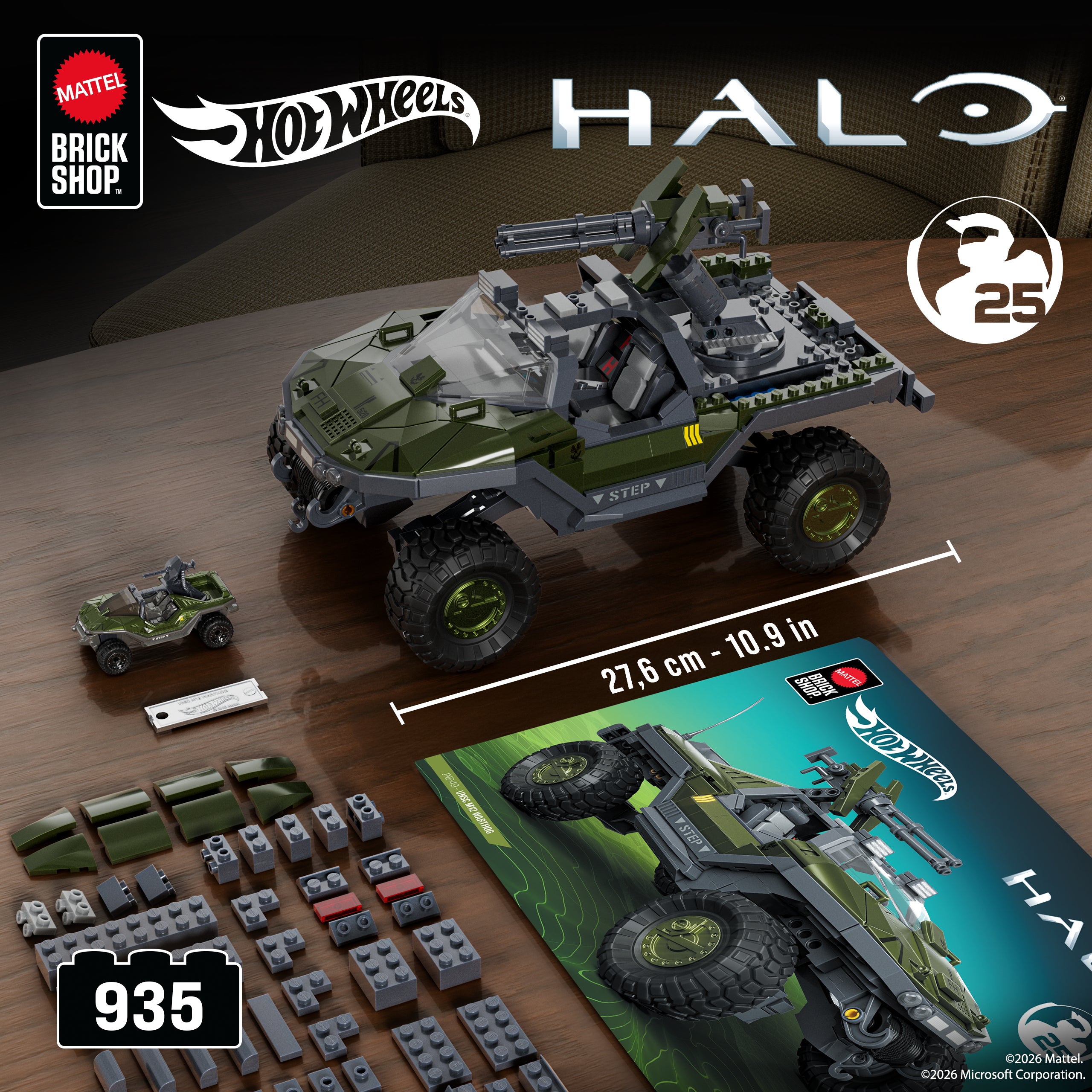Mattel Brick Shop Hot Wheels Halo UNSC M12 Warthog Building Set - Image 6