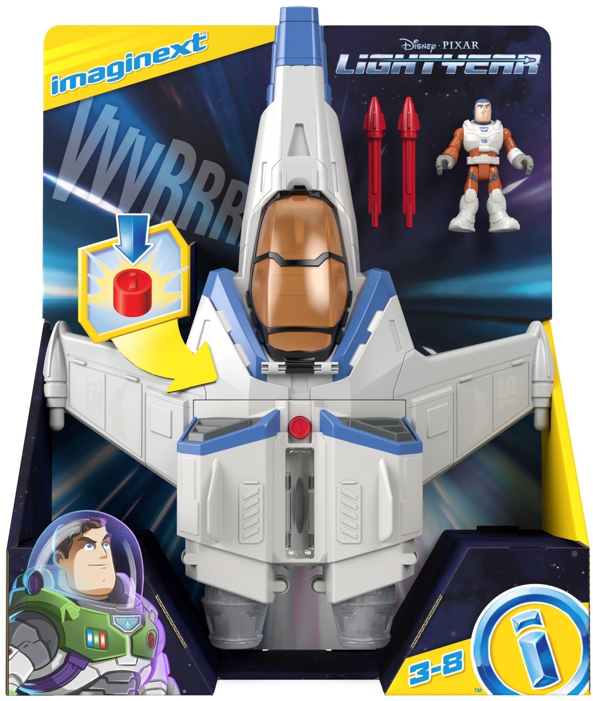 Imaginext Disney And Pixar Lightyear XL-15 Spaceship With Lights & Sounds. Buzz Lightyear Toy - Image 6