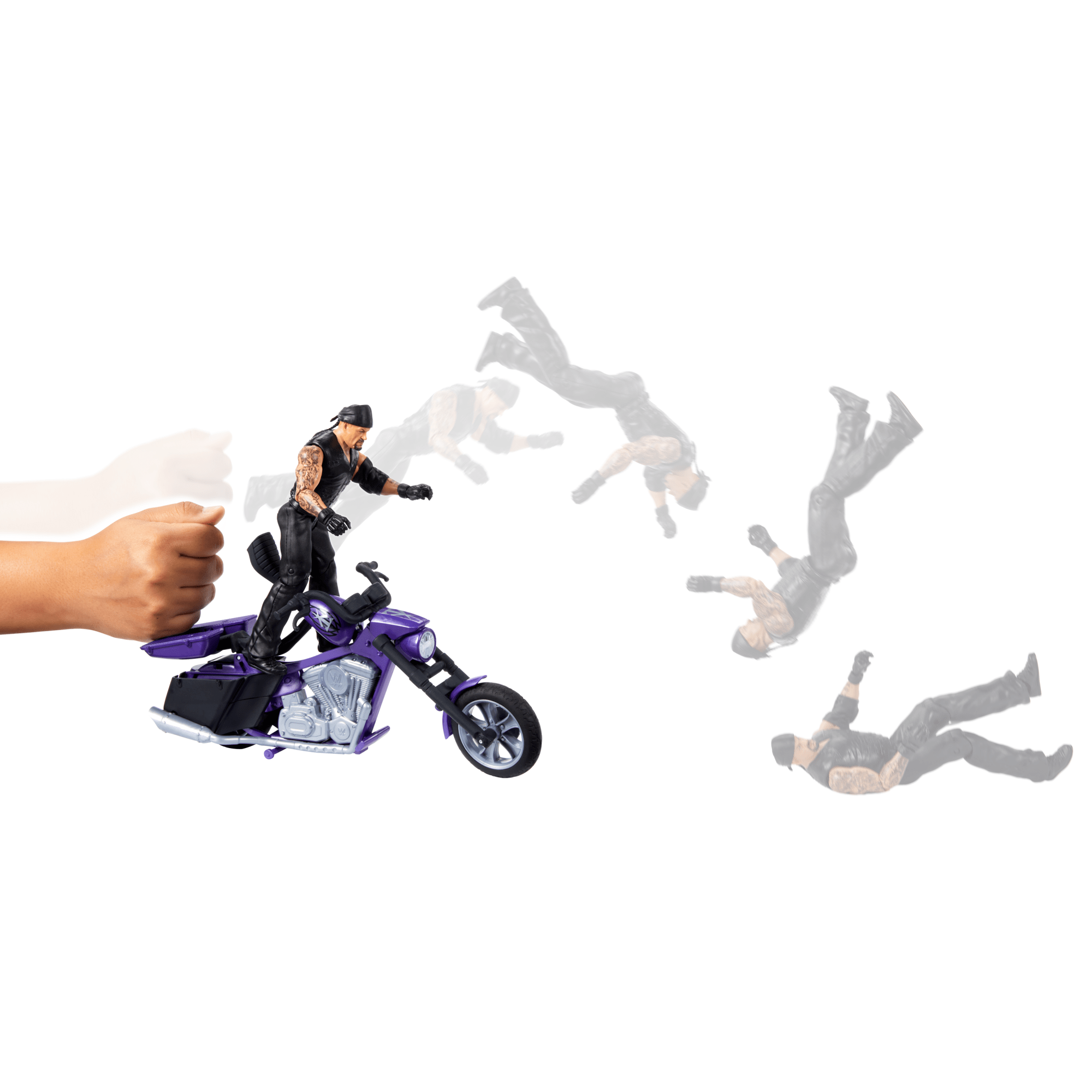 WWE Wrekkin' Slamcycle Vehicle & Undertaker Action Figure. Toy Morotcycle With Breakaway Parts - Image 5