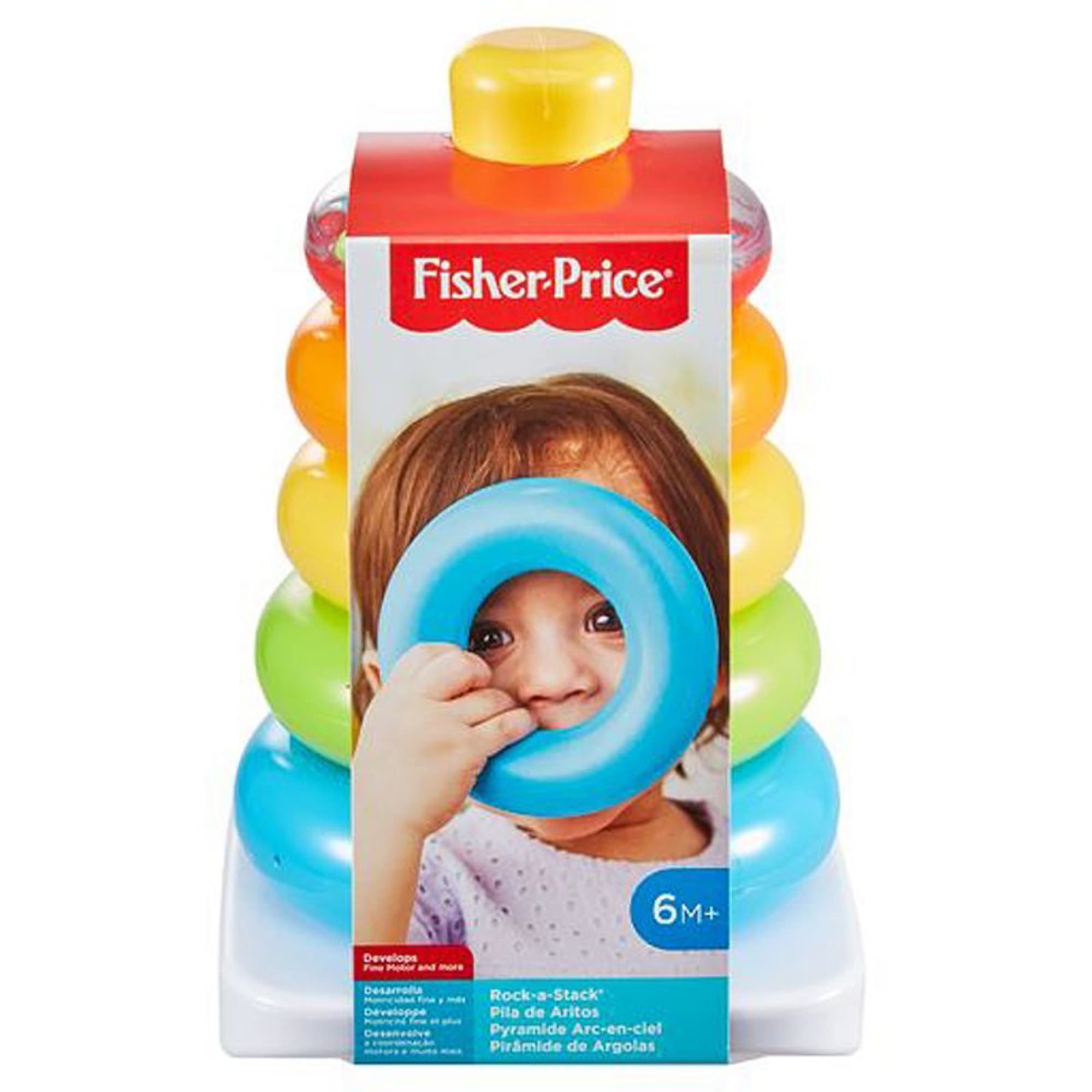 Fisher-Price Rock-A-Stack Ring Stacking Toy With Roly-Poly Base For Infants - Image 6
