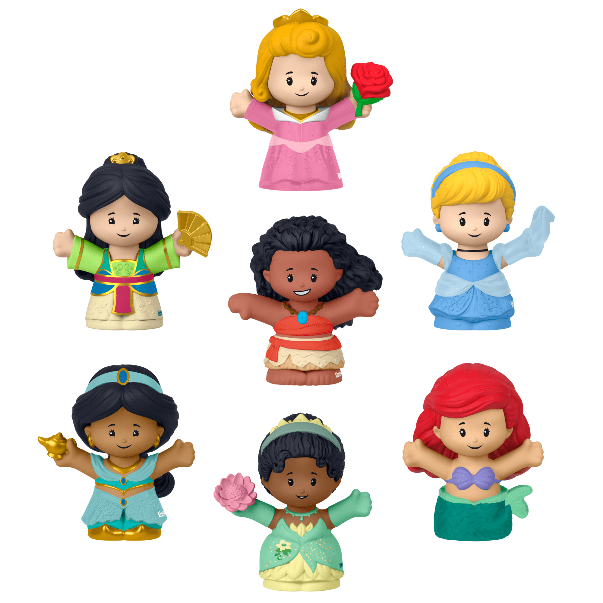 Fisher-Price Little People Disney Princess Toys. 7-Figure Pack For Toddlers And Preschool Kids