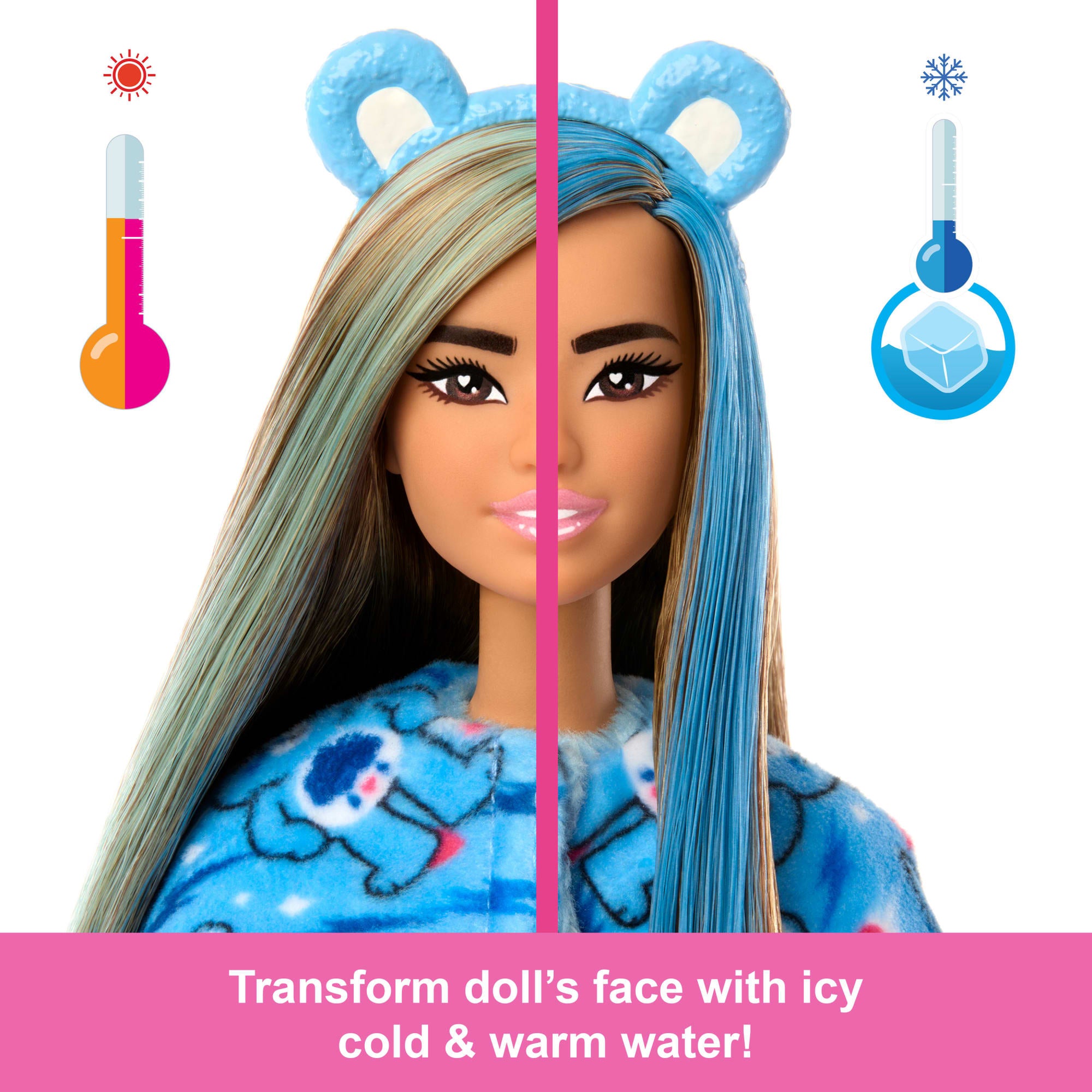 Barbie Cutie Reveal Care Bears Series Doll & Accessories in Grumpy Bear Plush Costume. 10 Surprises - Image 4