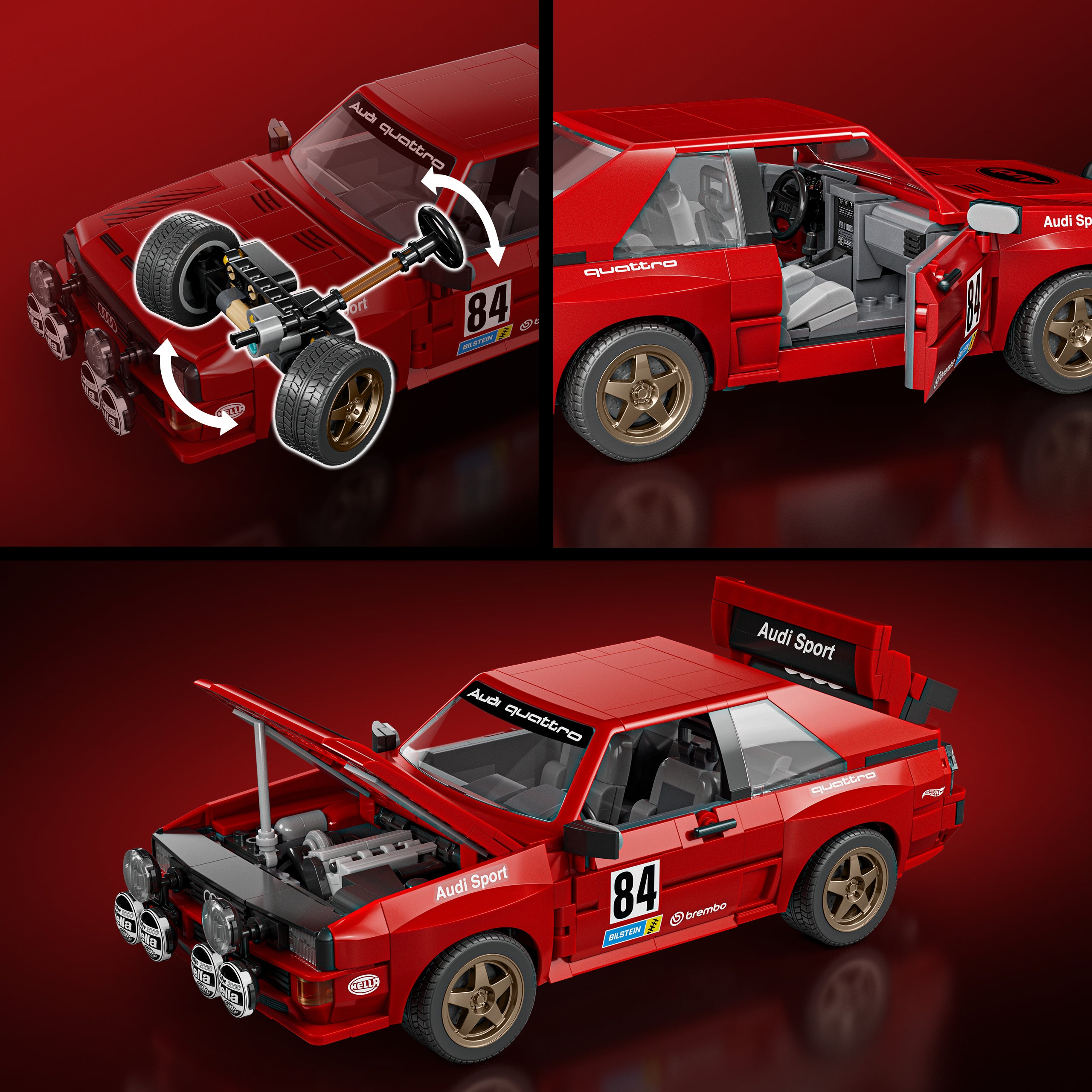 Hot Wheels-Coffret de Construction Audi Sport Quattro-864 Pièces - Image 6
