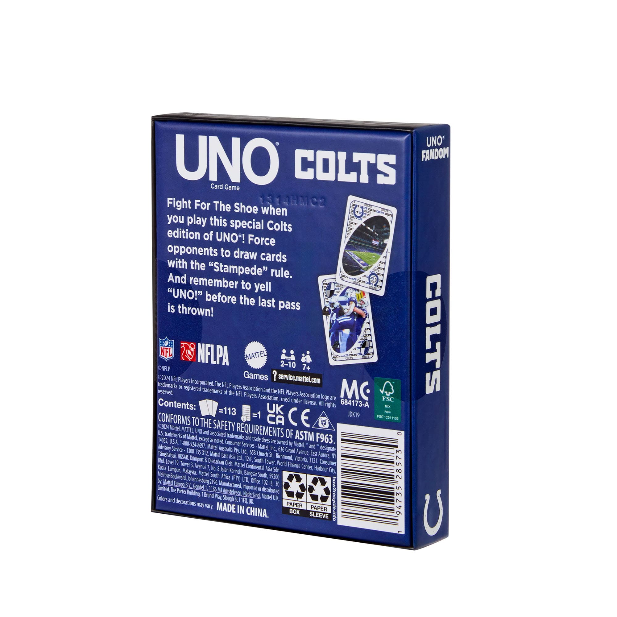 UNO Fandom NFL Indianapolis Colts Game Deck - Image 8