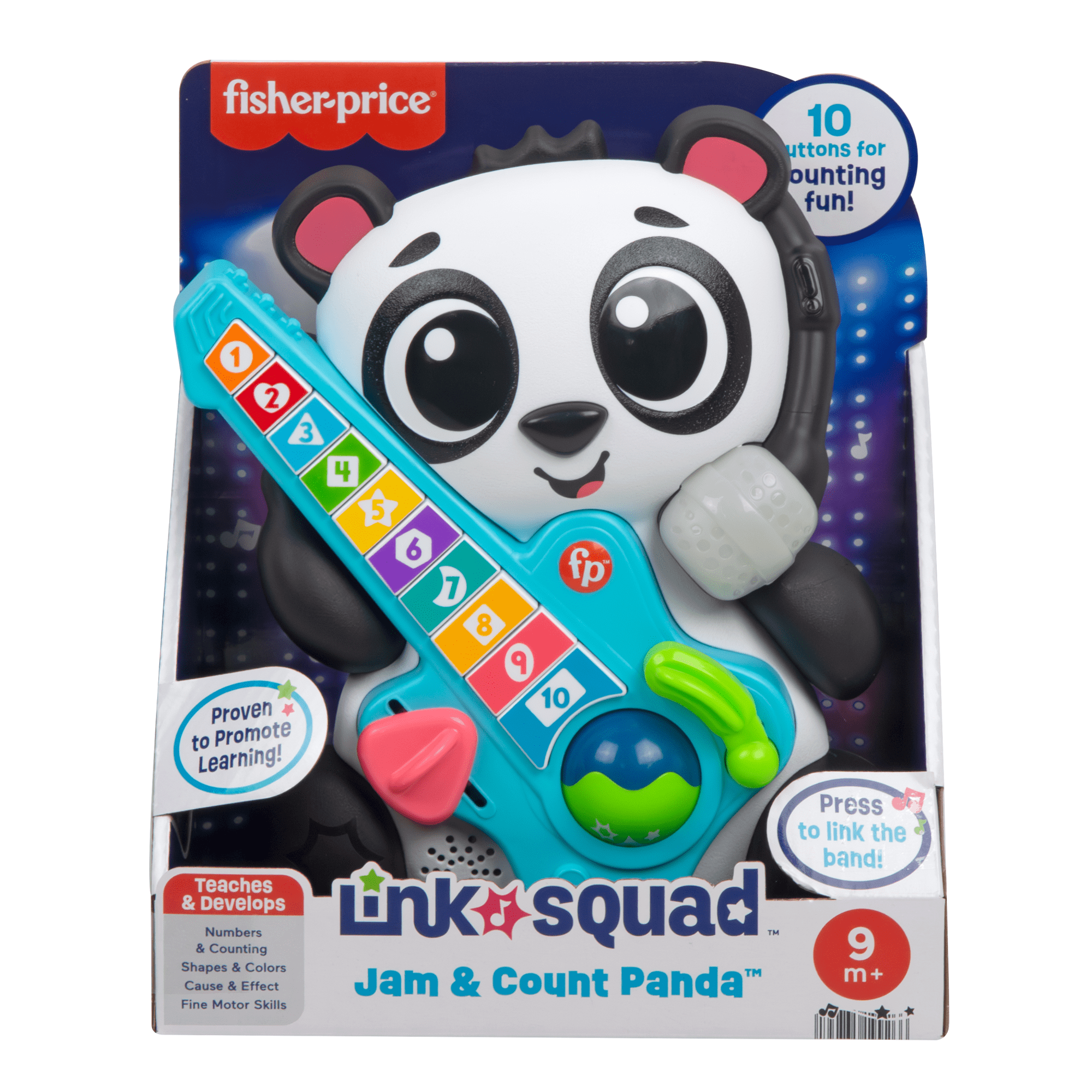 Fisher-Price Link Squad Jam & Count Panda Baby Learning Toy With Music & Lights - Image 6