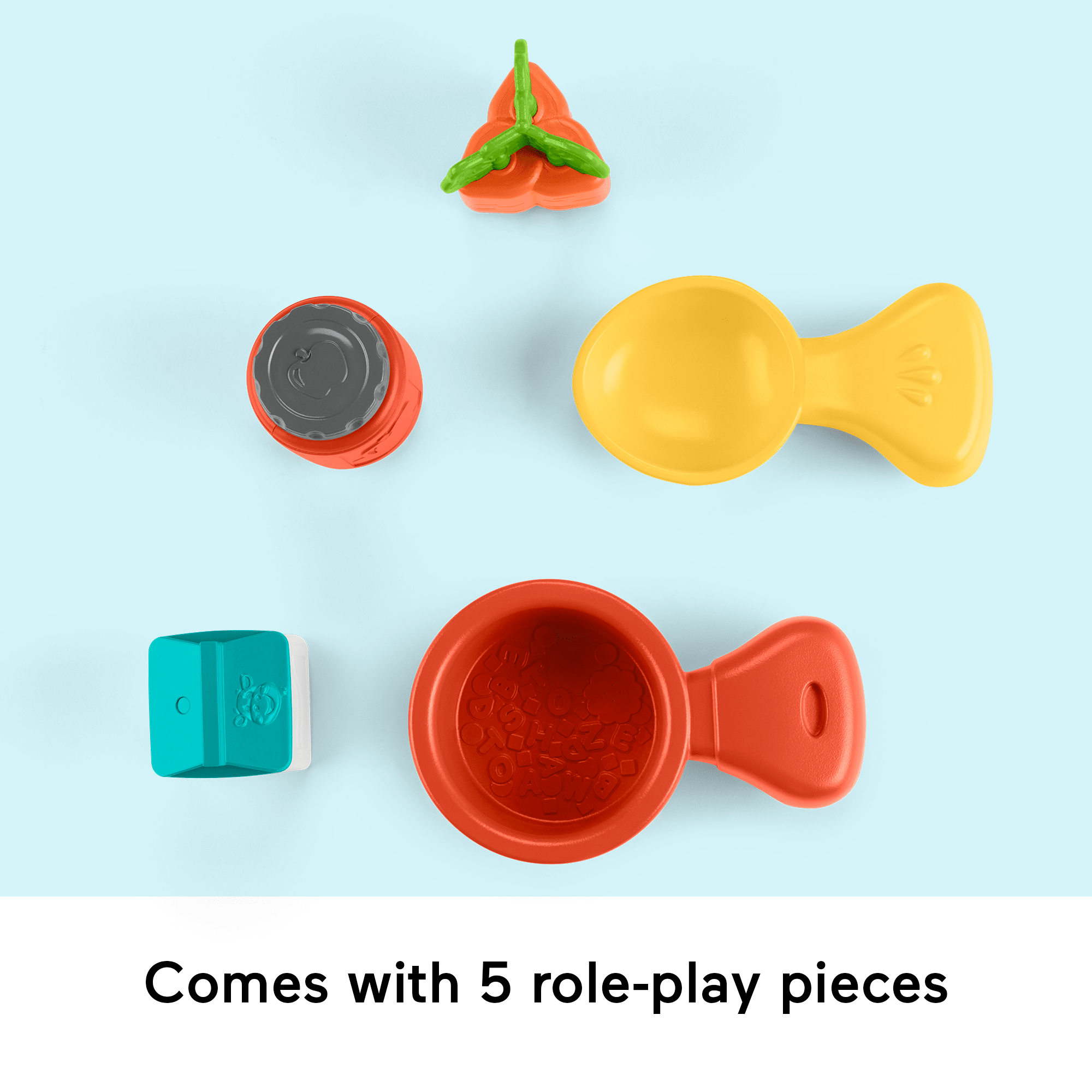 Fisher-Price Laugh & Learn Learning Kitchen Toddler Playset With Music Lights & 5 Play Pieces - Image 2