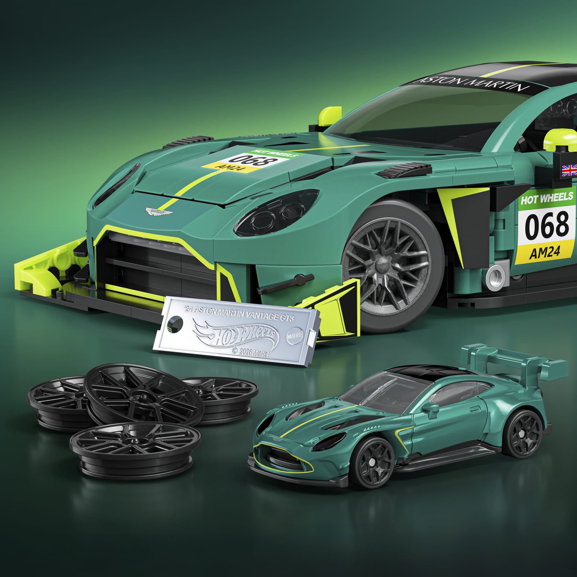 Mattel Brick Shop Hot Wheels-Coffret de Construction Aston Martin Vantage Gt3 - Image 5