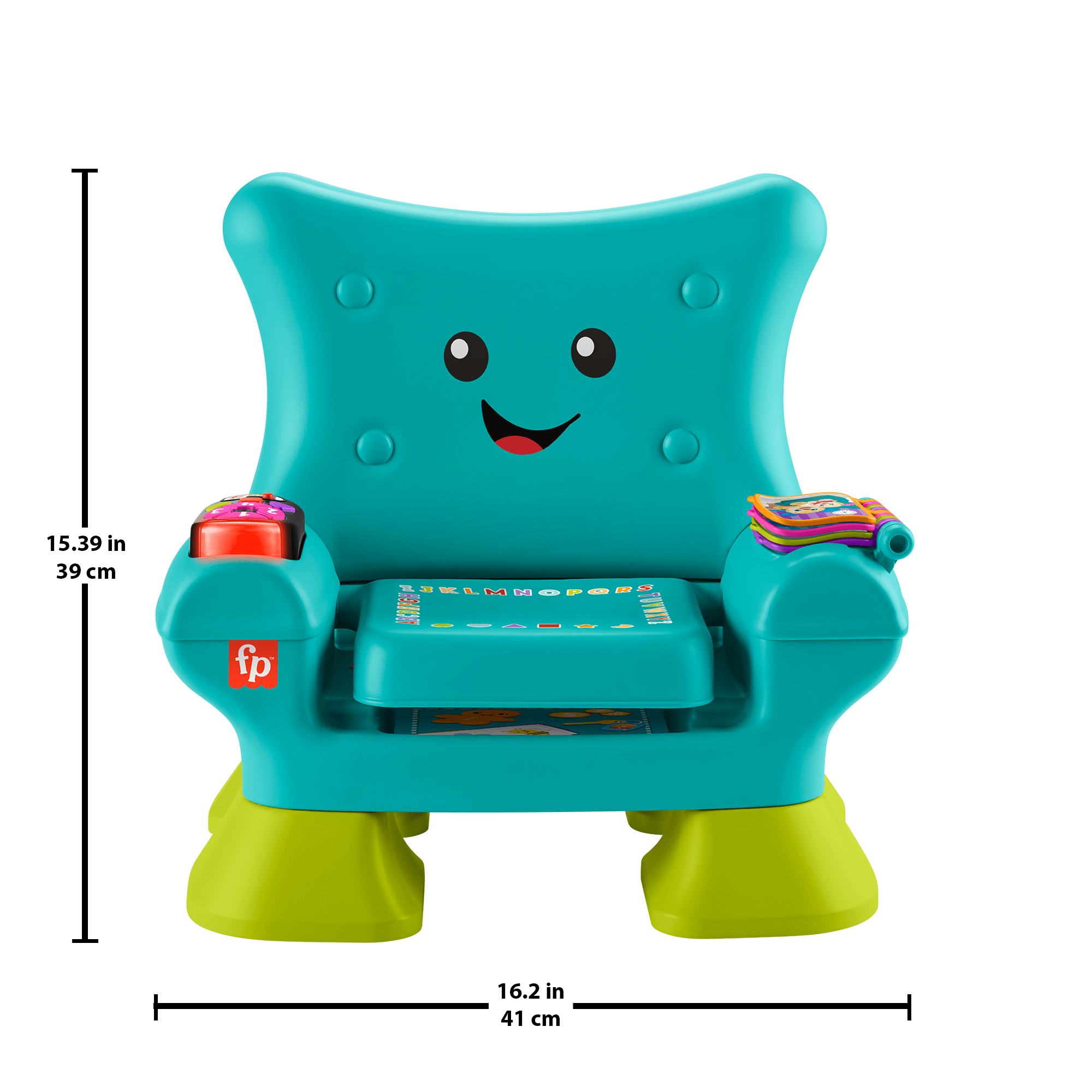 Fisher-Price Laugh & Learn Smart Stages Chair Electronic Learning Toy For Toddlers. Teal - Image 5