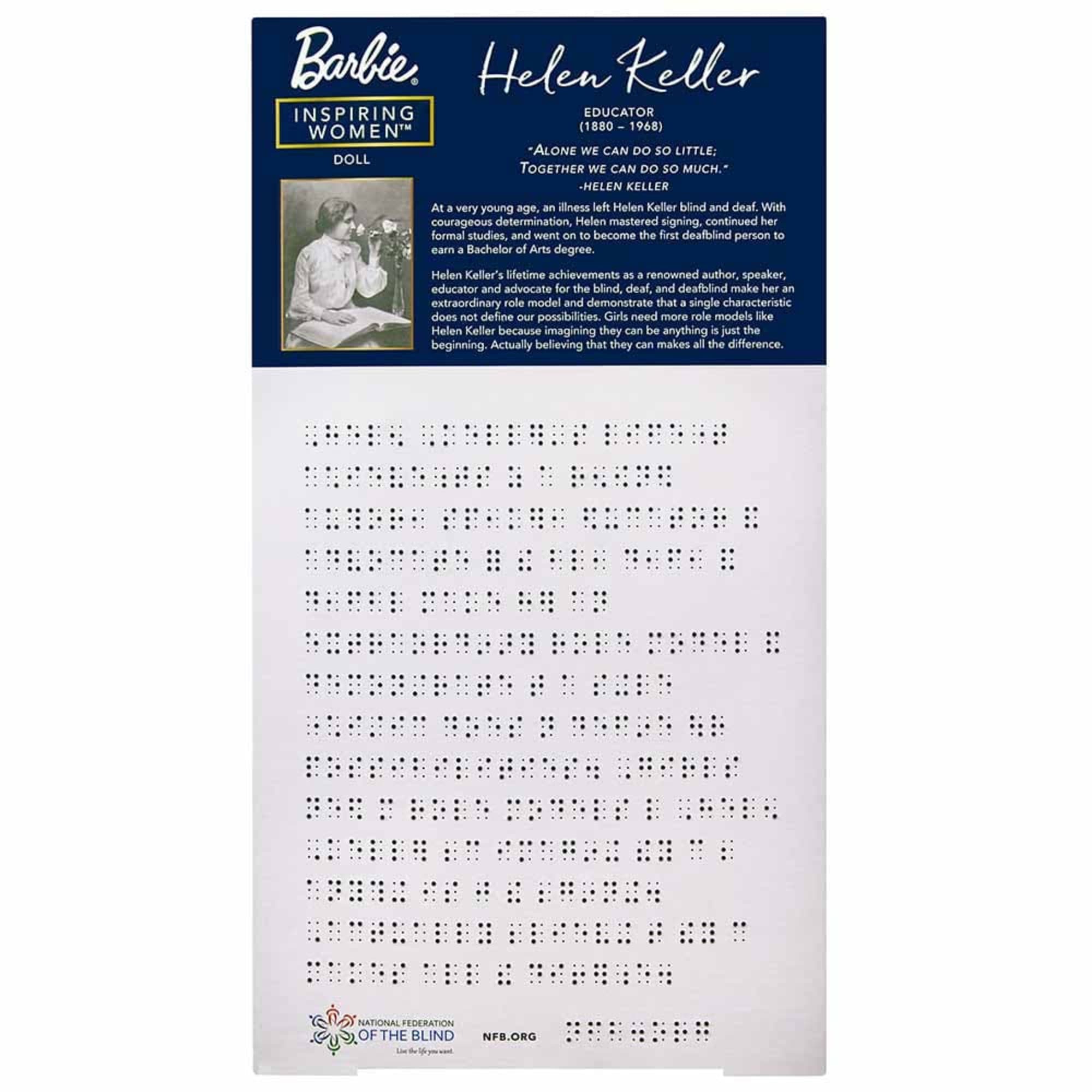 Barbie Inspiring Women Helen Keller Doll - Image 8