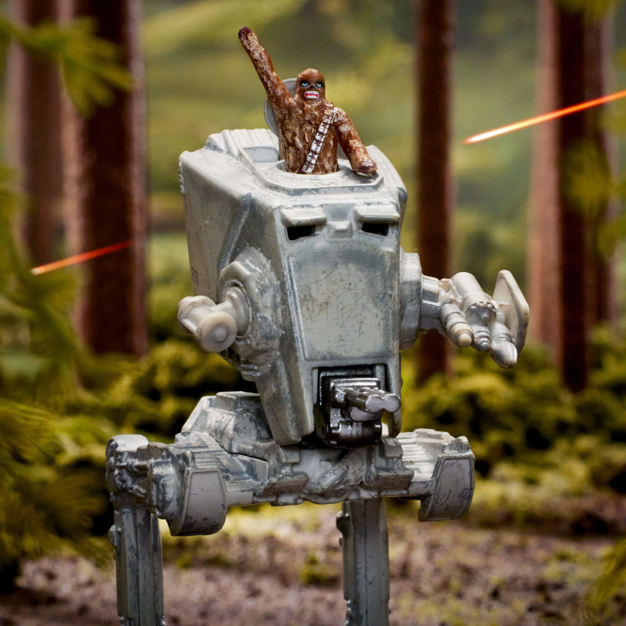 Star Wars Starships Select AT-ST With Chewbacca - Image 3