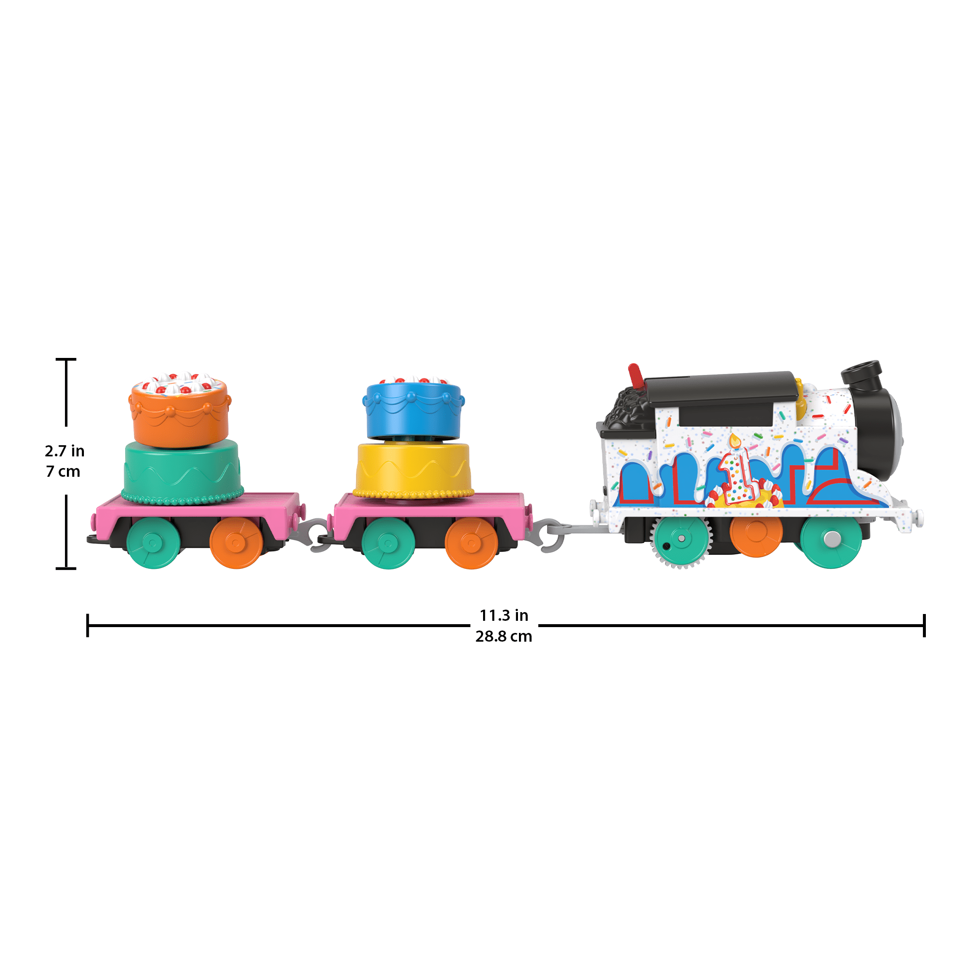 Thomas & Friends Wobbly Cake Thomas Motorized Toy Train Engine & Cargo For Preschool Kids - Image 5