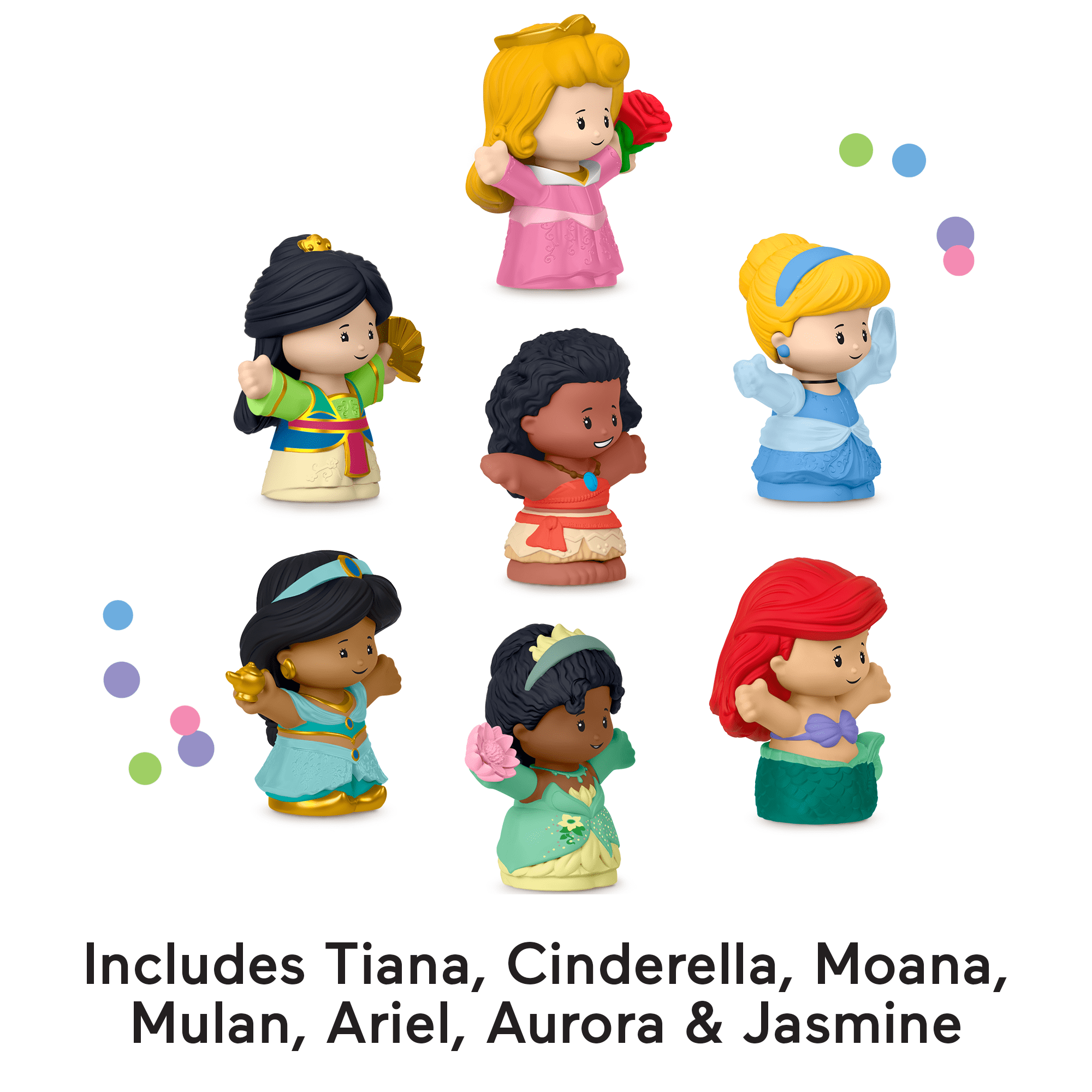 Fisher-Price Little People Disney Princess Toys. 7-Figure Pack For Toddlers And Preschool Kids - Image 3