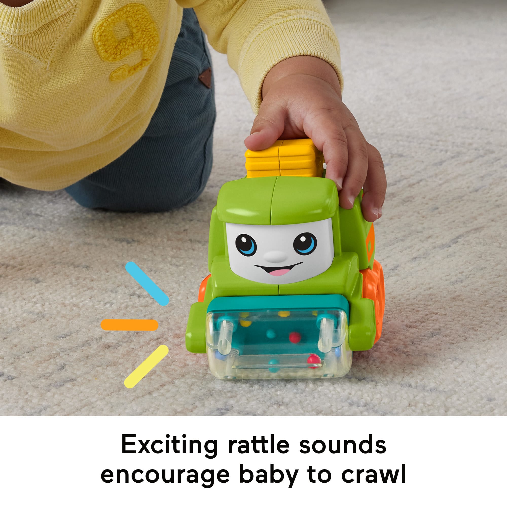 Fisher-Price Rollin' Tractor Push-Along Toy Vehicle For infants With Fine Motor Activities - Image 4