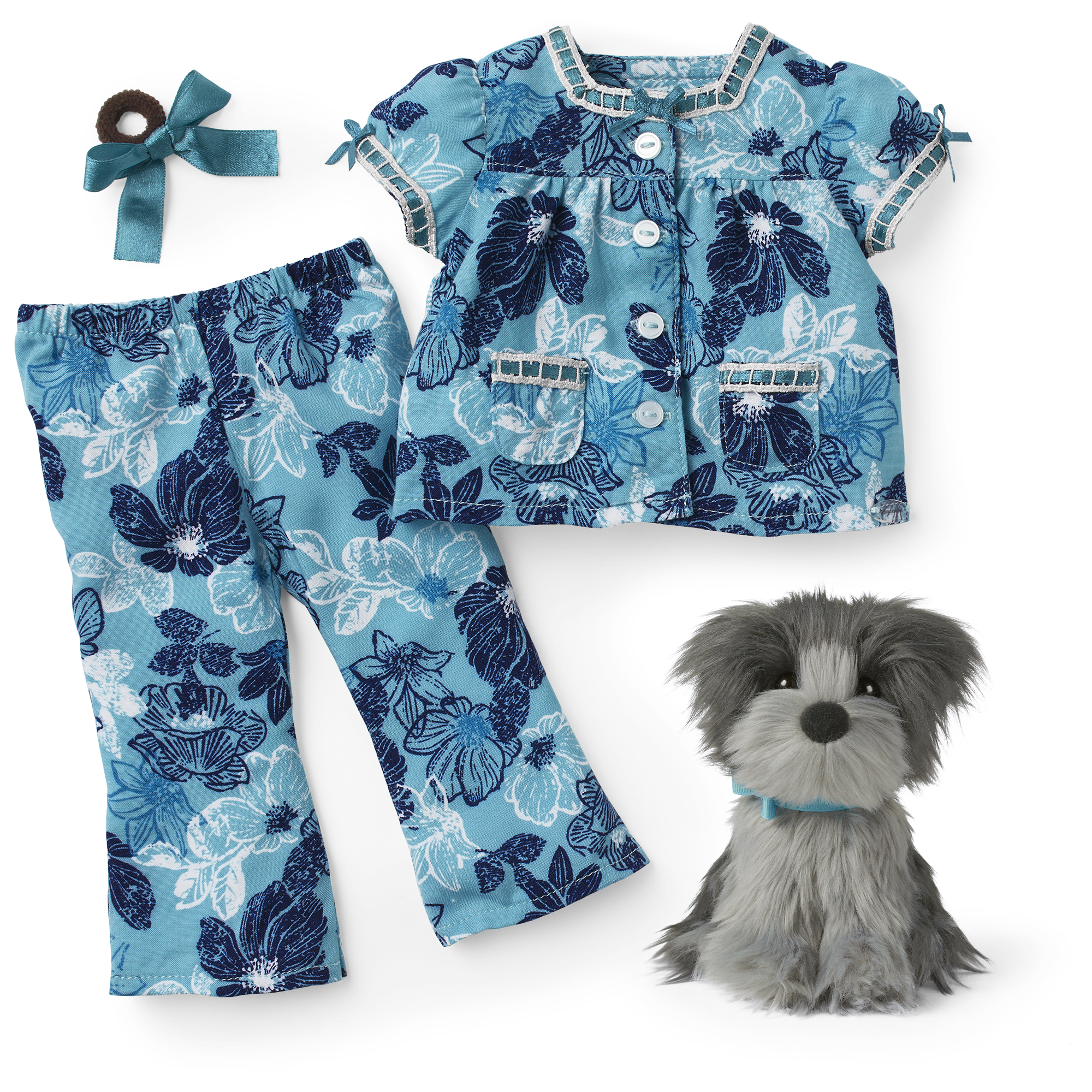 Nanea's™ Floral Pajamas & Dog (Historical Characters) - Image 2