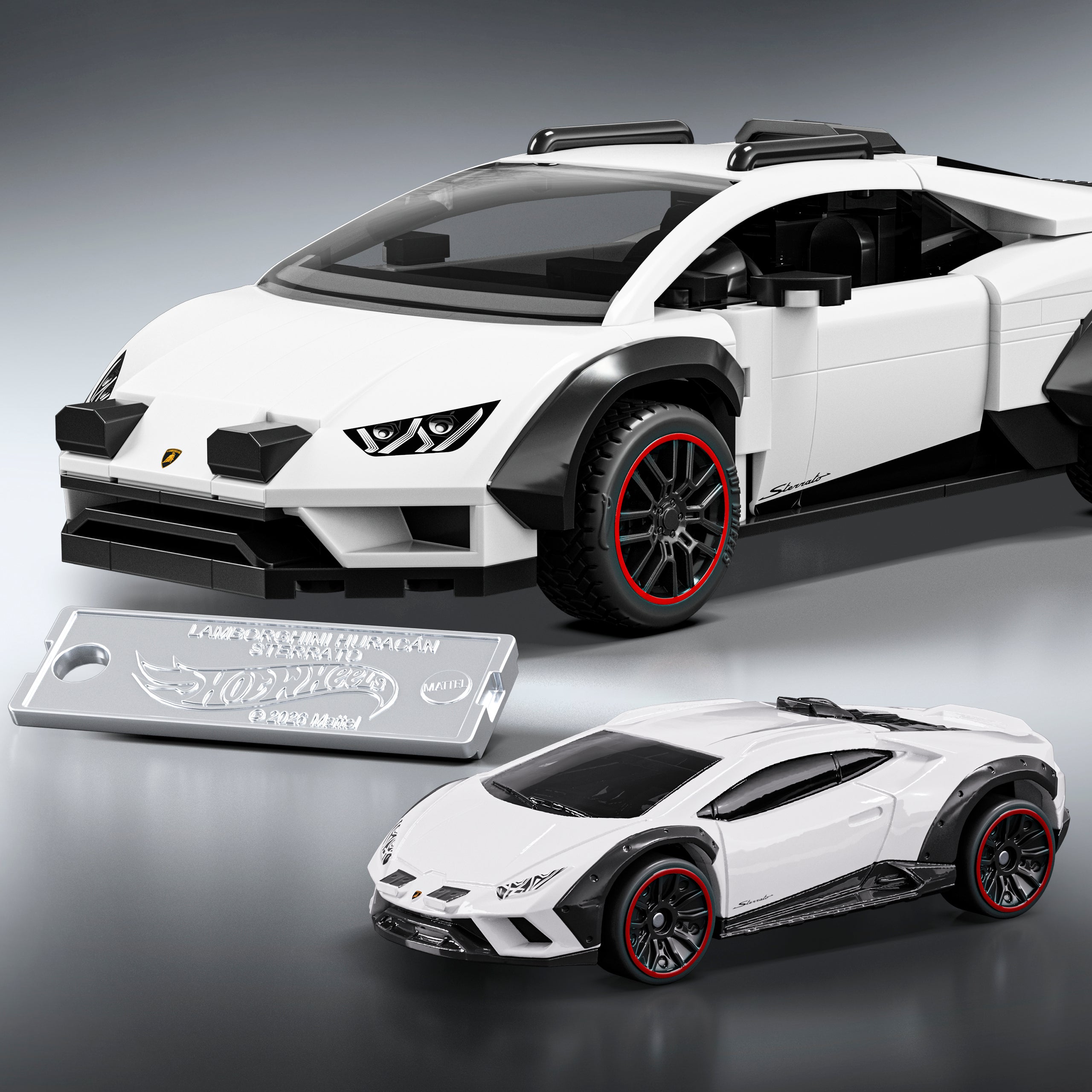 Mattel Brick Shop Hot Wheels Lamborghini Huracan Sterrato Building Toy Kit - Image 5